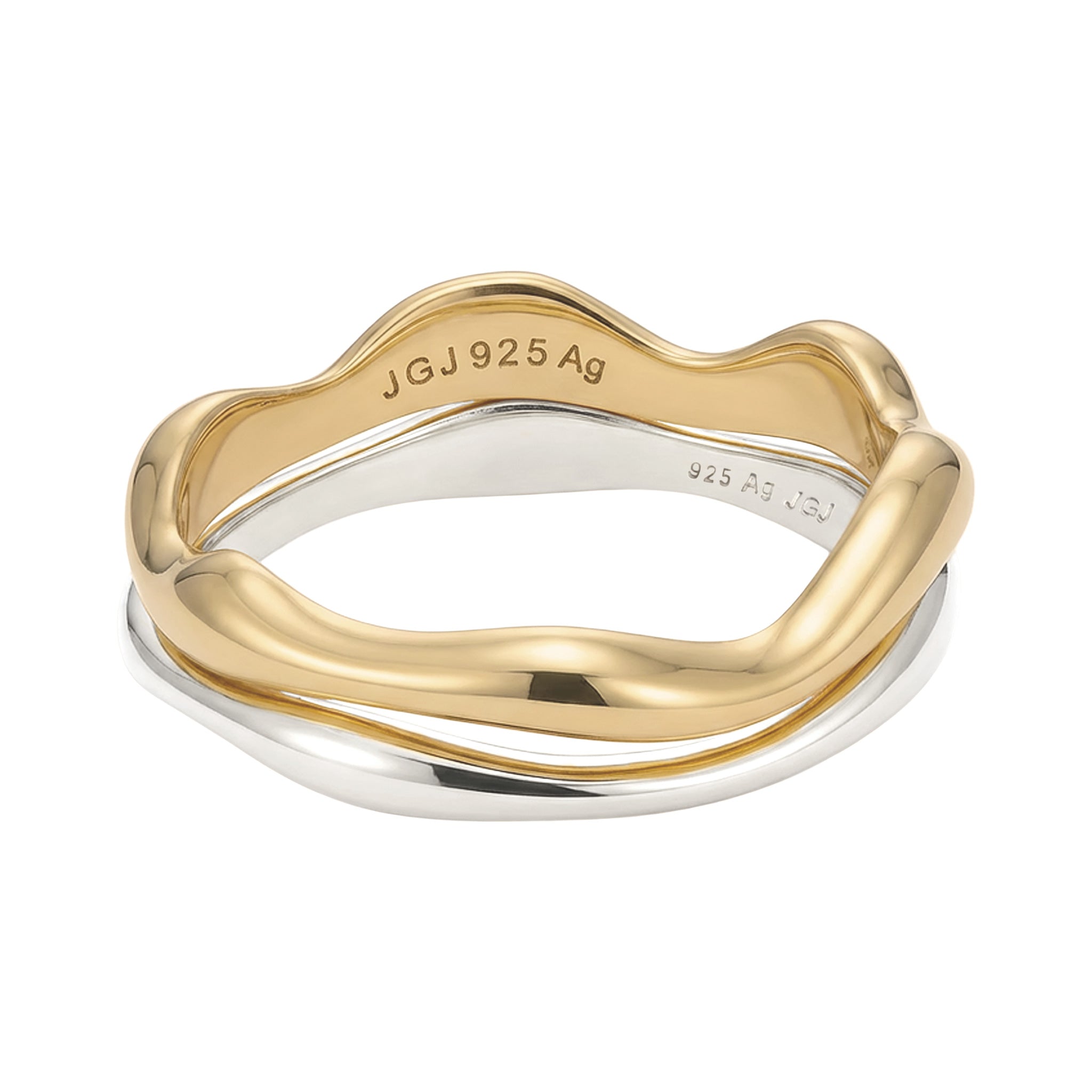 Zweifarbig - Elli | Ringset Bicolor | 925 Sterling Silber vergoldet