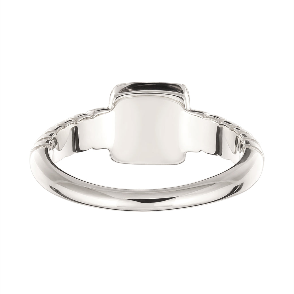 Silber - Elli | Solitär-Ring | Swarovski Kristalle (Weiß) | 925 Sterling Silber