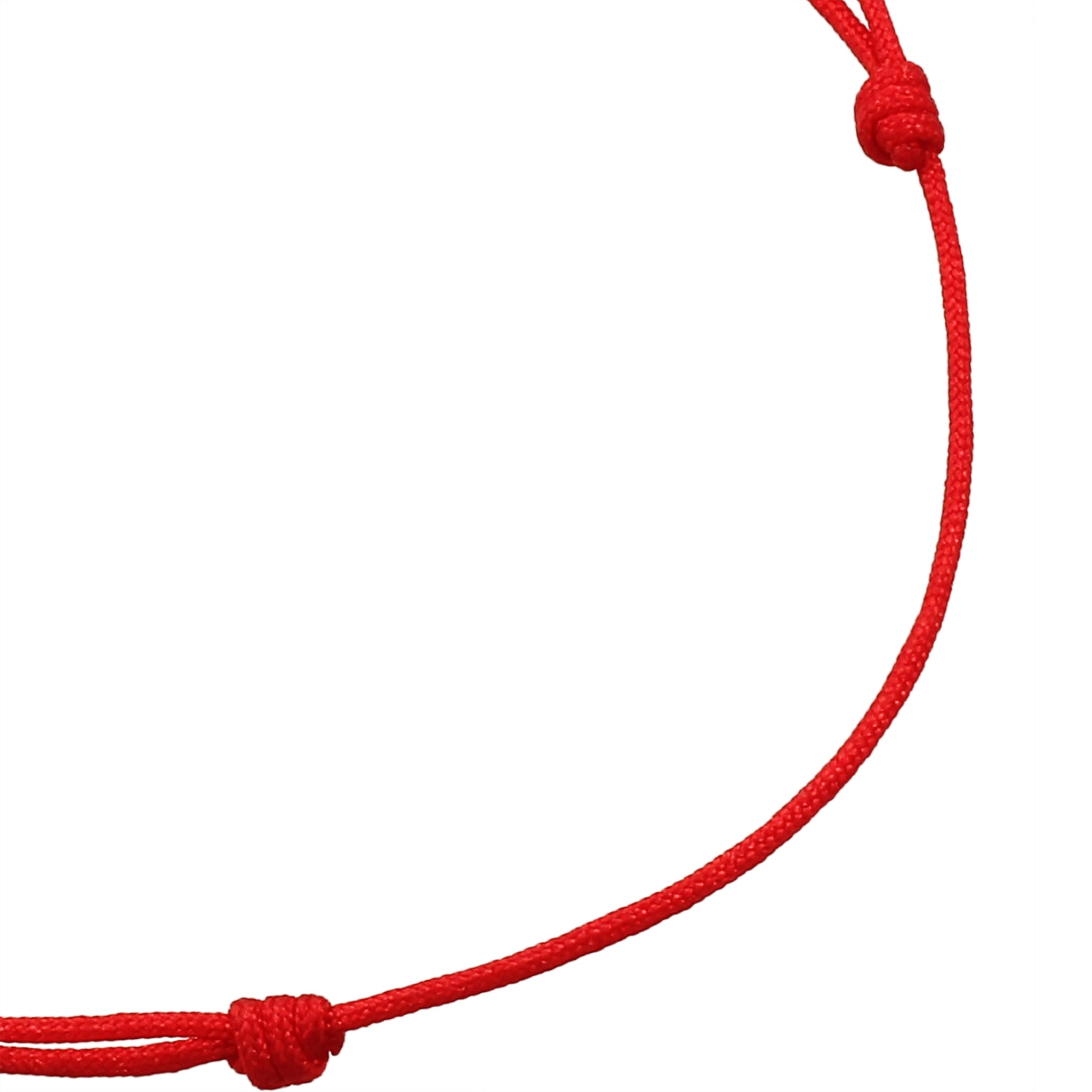 Silber - Elli | Armband Plättchen | Nylon (Rot) | 925 Sterling Silber