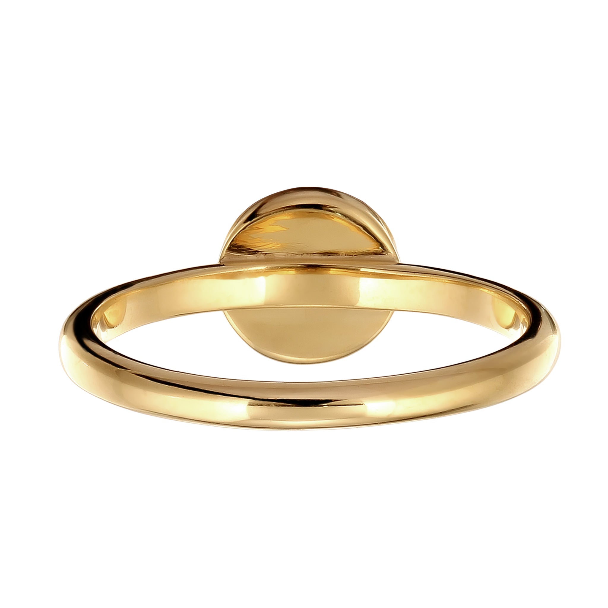 Gold - Elli PREMIUM | Solitär-Ring | Feldspat (Orange) | 925 Sterling Silber vergoldet