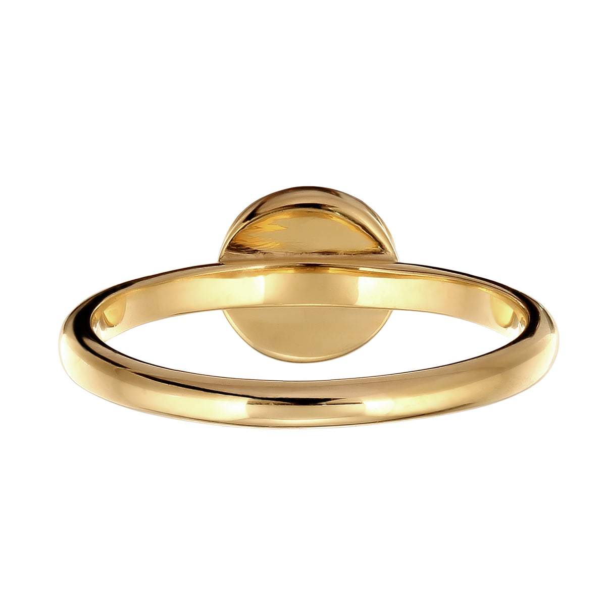 Gold - Elli PREMIUM | Solitär-Ring | Feldspat (Orange) | 925 Sterling Silber vergoldet