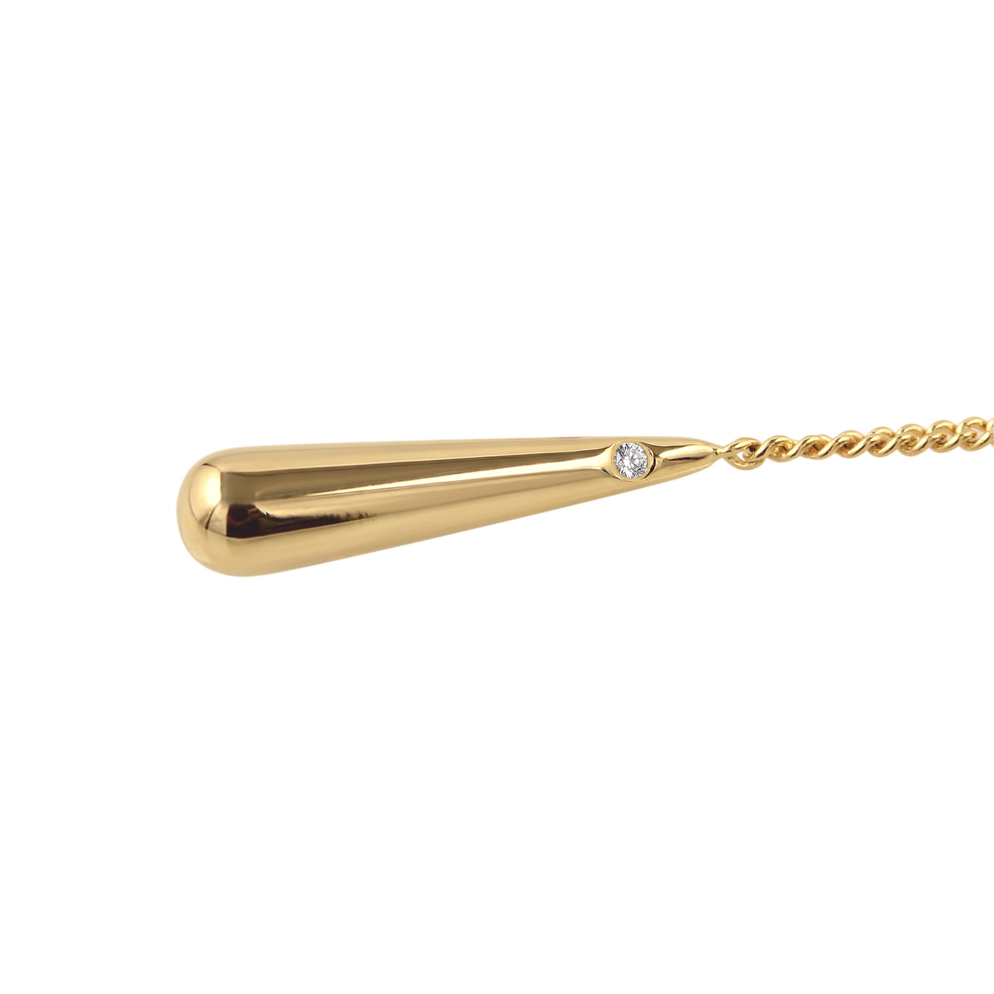 Gold - Elli | Creolen Ear Chain Tropfen | Mit Kristallen von Swarovski® (Weiß) | 925 Sterling Silber vergoldet