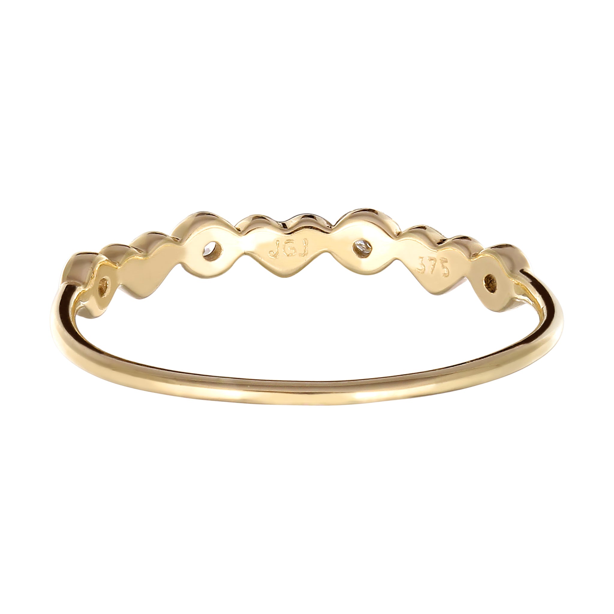 Gold - Elli PREMIUM | Ring mit Herzen | Topas (Weiß) | 375 Gelbgold
