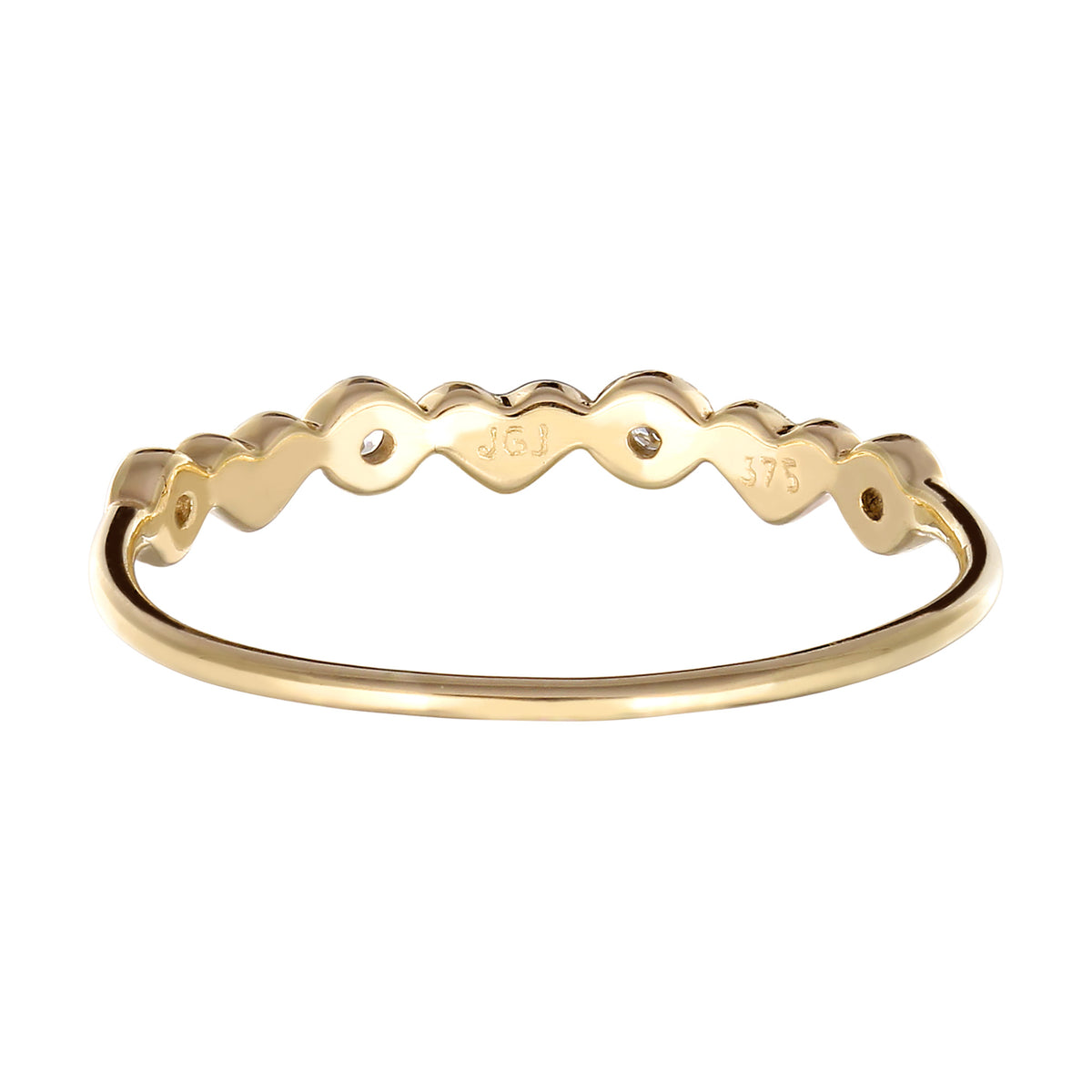 Gold - Elli PREMIUM | Ring mit Herzen | Topas (Weiß) | 375 Gelbgold