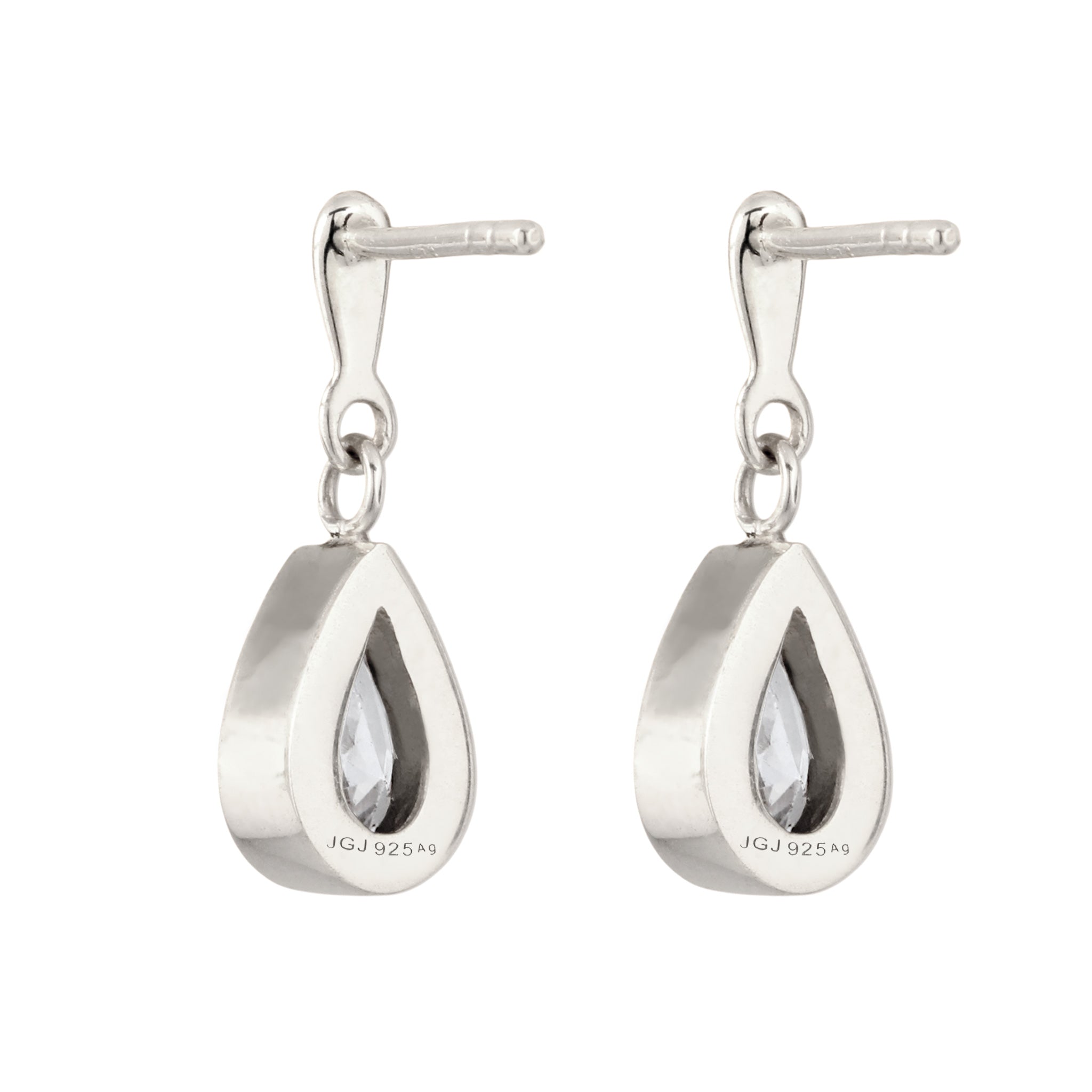 Silber - Elli PREMIUM | Ohrstecker Tropfen | Zirkonia (Weiß) | 925 Sterling Silber
