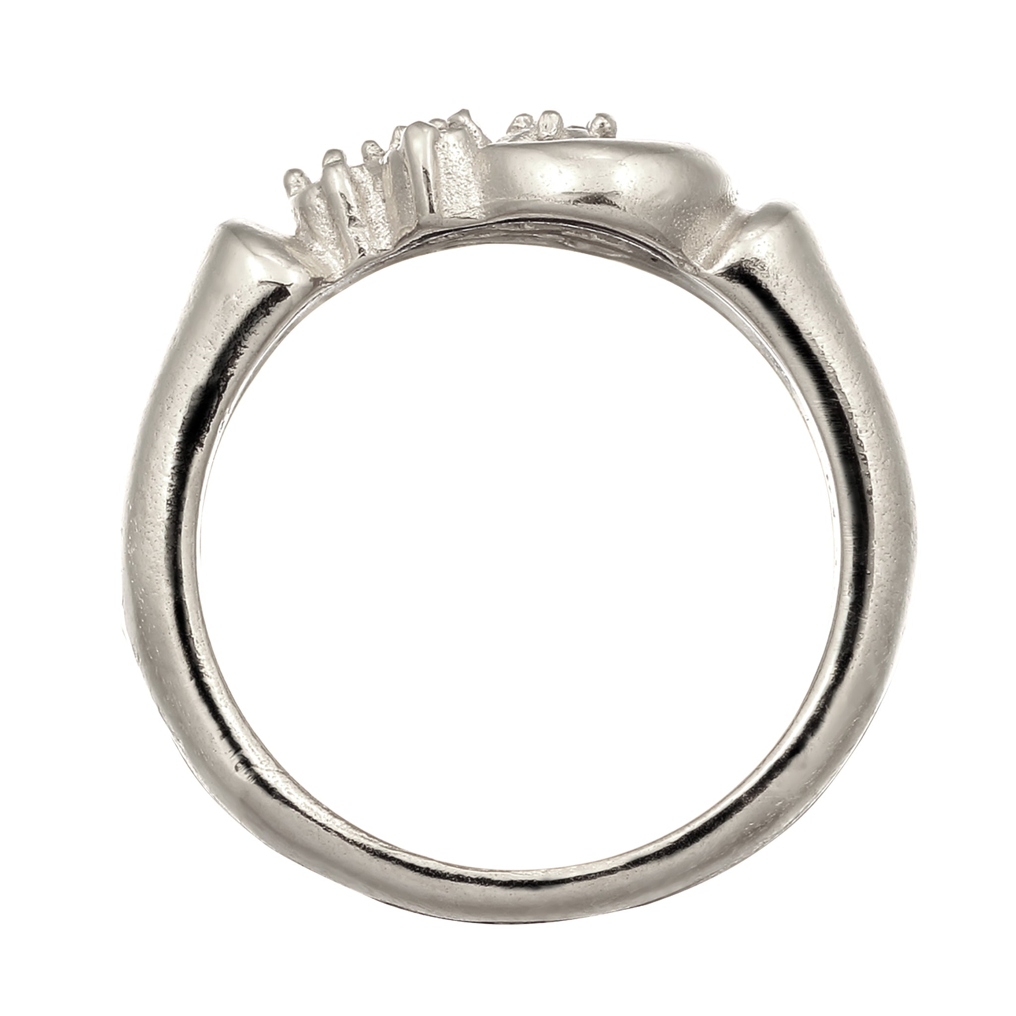 Silber - Elli PREMIUM | Ring mit Stern | Topas (Weiß, 0.015 ct) & Topas (Weiß, 0.006 ct) | 925 Sterling Silber