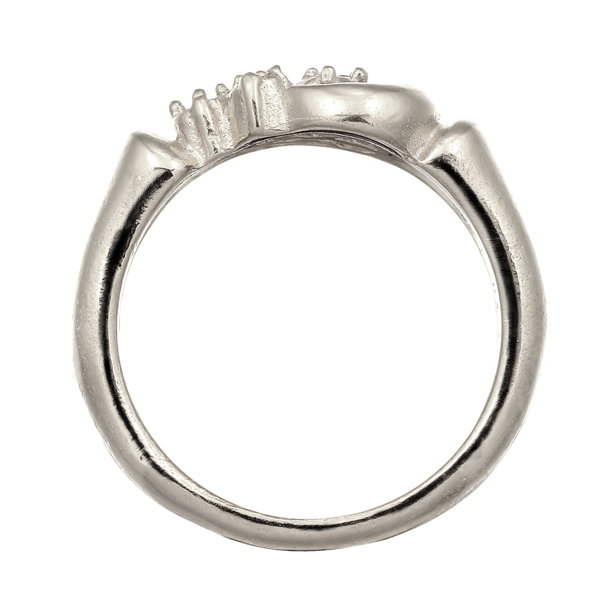 Silber - Elli PREMIUM | Ring mit Stern | Topas (Weiß, 0.015 ct) & Topas (Weiß, 0.006 ct) | 925 Sterling Silber