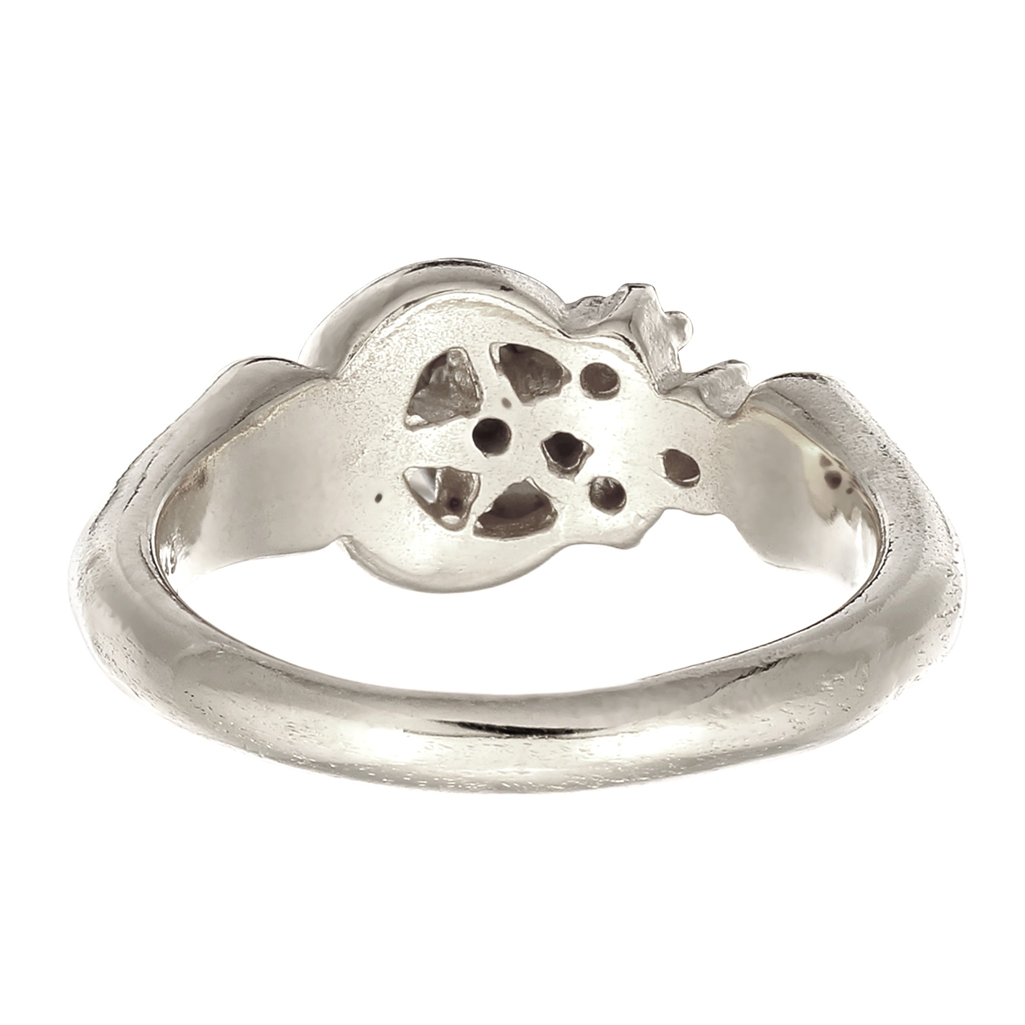 Silber - Elli PREMIUM | Ring mit Stern | Topas (Weiß, 0.015 ct) & Topas (Weiß, 0.006 ct) | 925 Sterling Silber