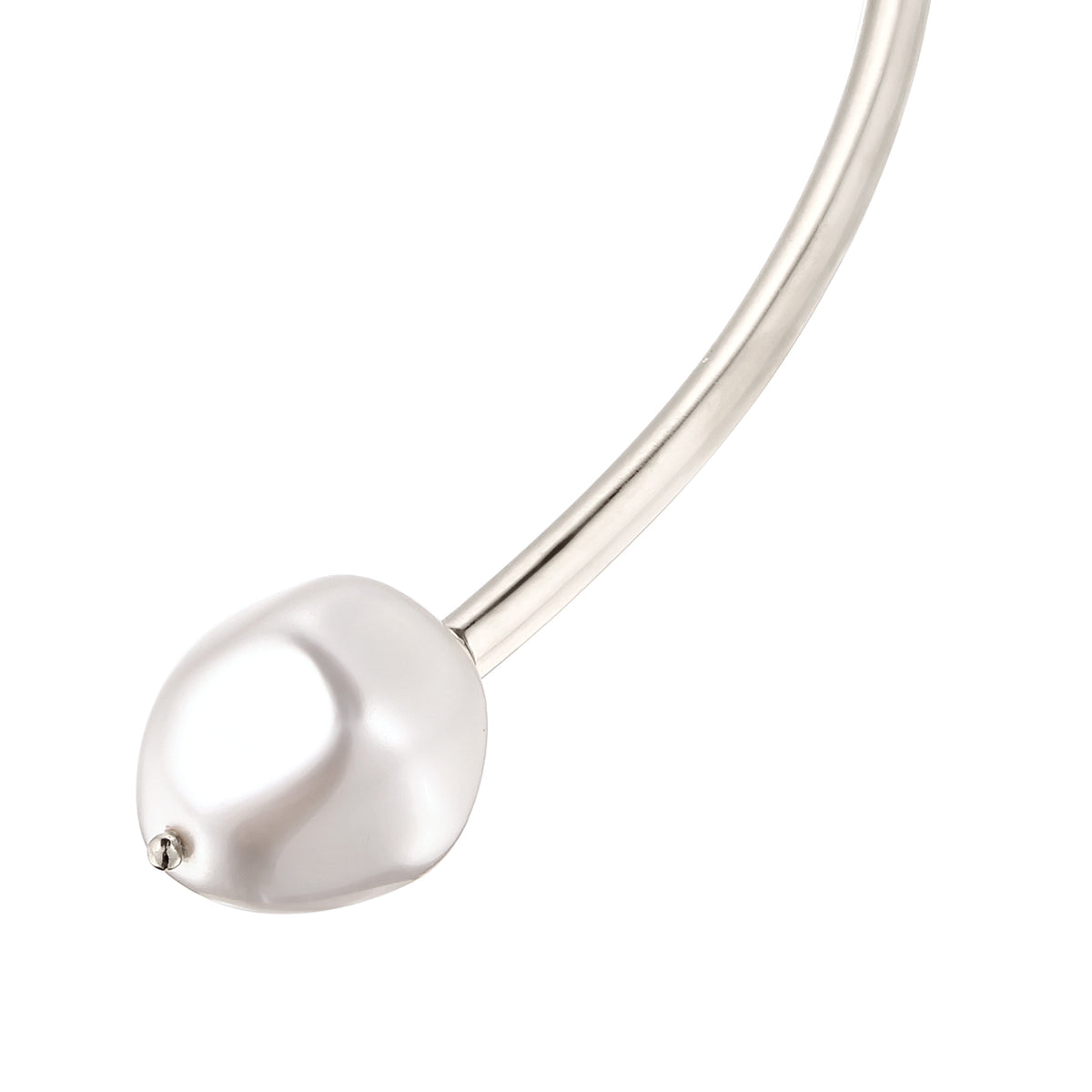Silber - Elli PREMIUM | Halsreif | Mit Perlen von Swarovski® (Weiß) | 925 Sterling Silber
