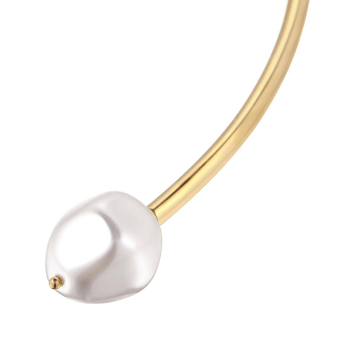 Gold - Elli PREMIUM | Halsreif | Mit Perlen von Swarovski® (Weiß) | 925 Sterling Silber vergoldet