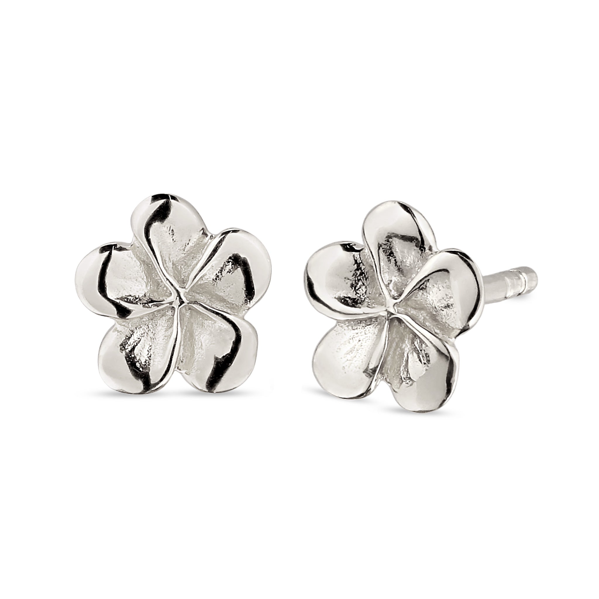 Silber - Elli | Ohrstecker Frangipani Blume | 925 Sterling Silber
