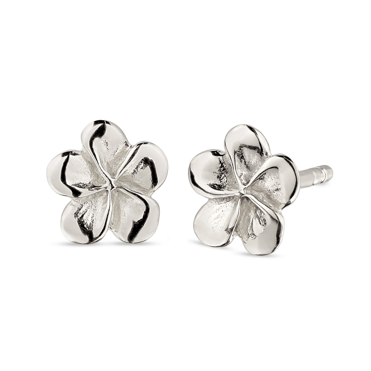 Silber - Elli | Ohrstecker Frangipani Blume | 925 Sterling Silber