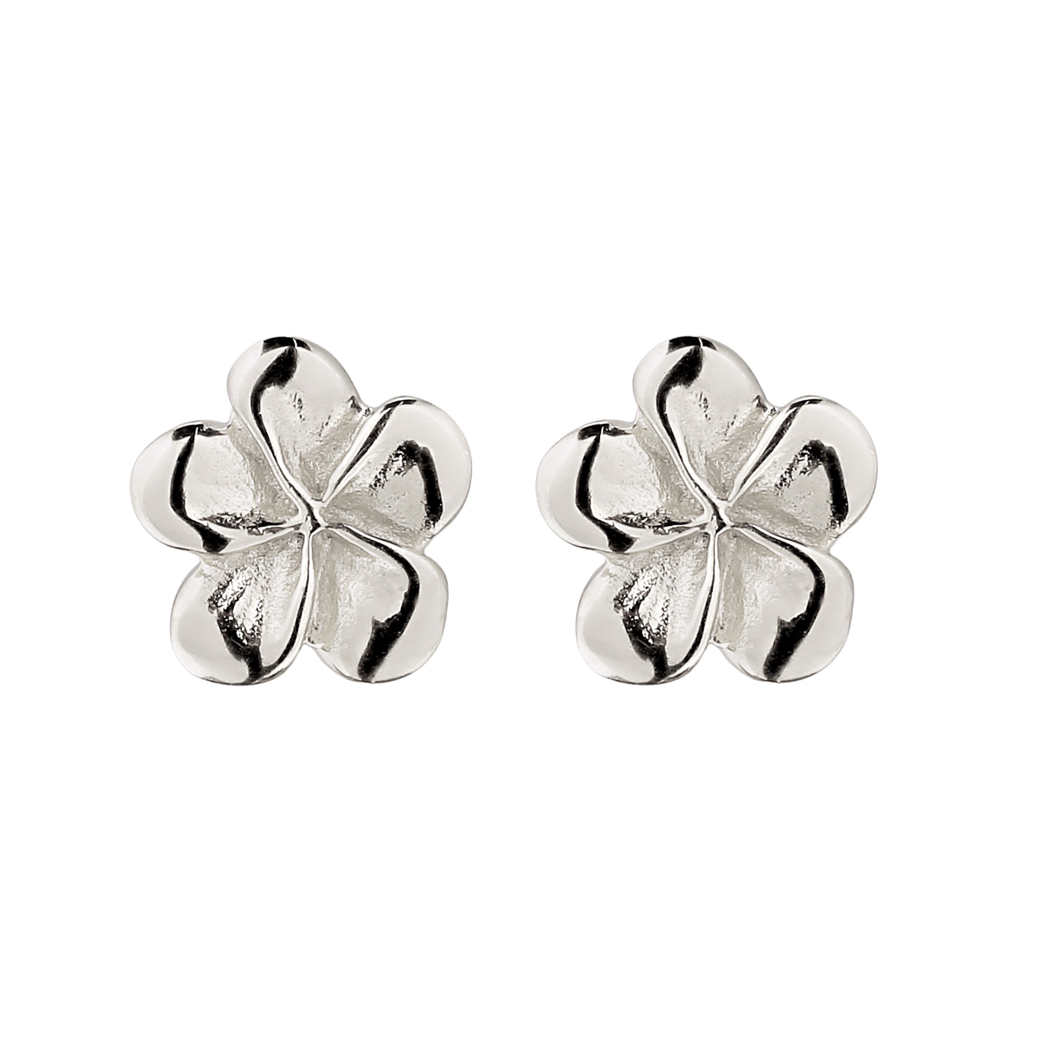 Silber - Elli | Ohrstecker Frangipani Blume | 925 Sterling Silber