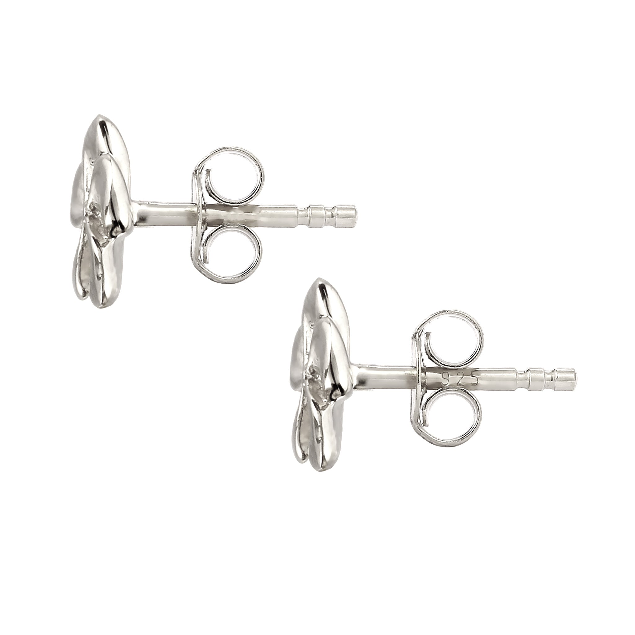 Silber - Elli | Ohrstecker Frangipani Blume | 925 Sterling Silber