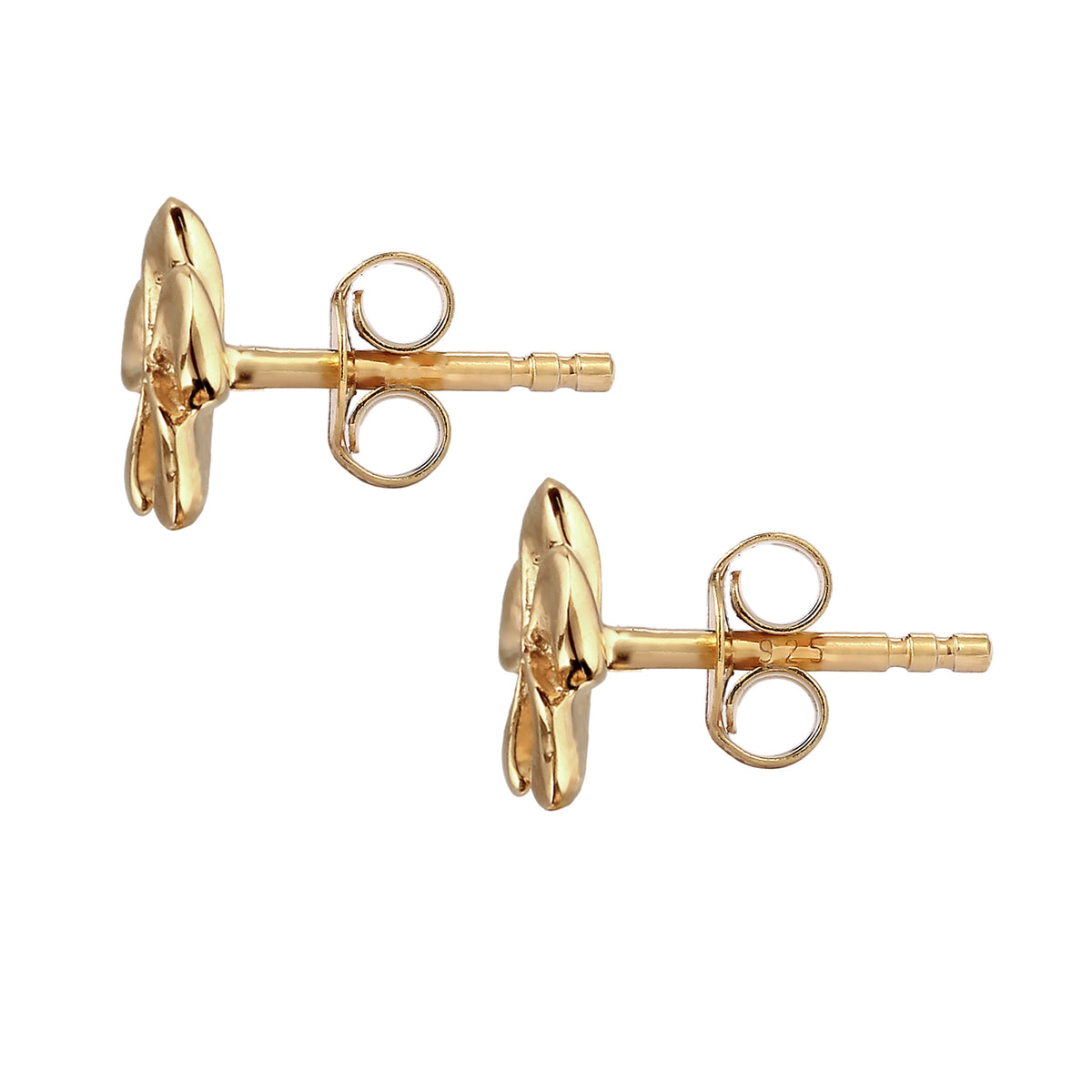 Gold - Elli | Ohrstecker Frangipani Blume | 925 Sterling Silber vergoldet