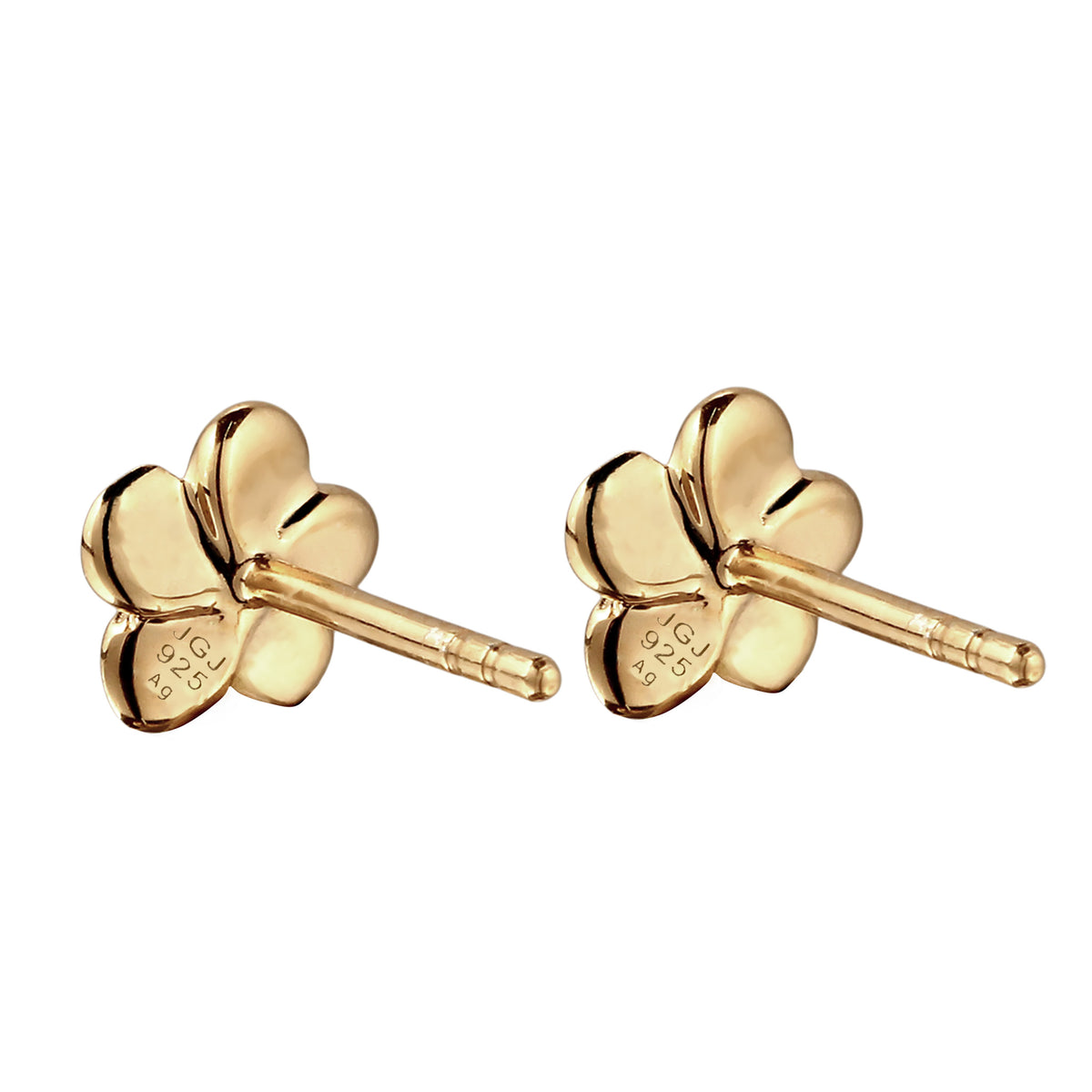 Gold - Elli | Ohrstecker Frangipani Blume | 925 Sterling Silber vergoldet