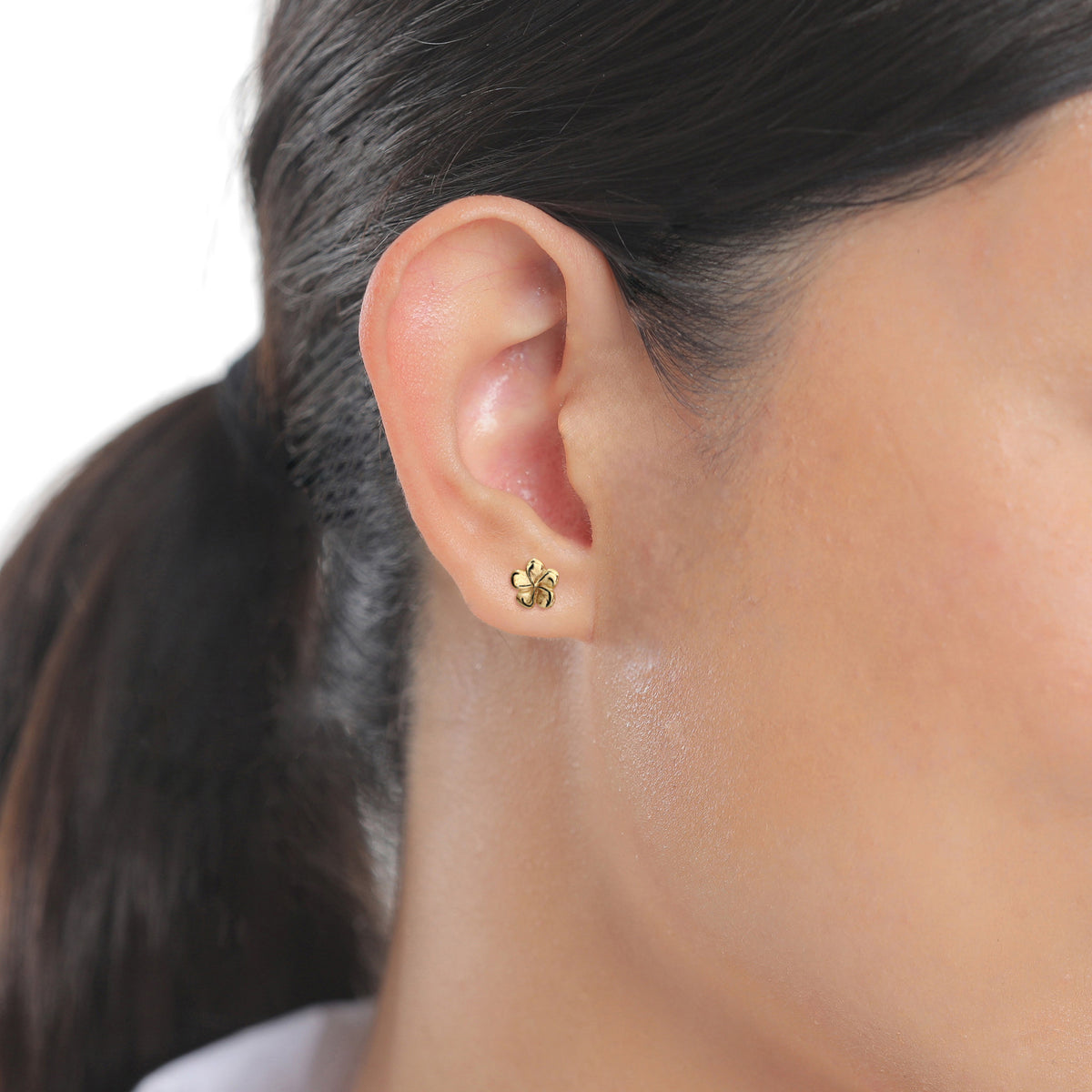 Gold - Elli | Ohrstecker Frangipani Blume | 925 Sterling Silber vergoldet
