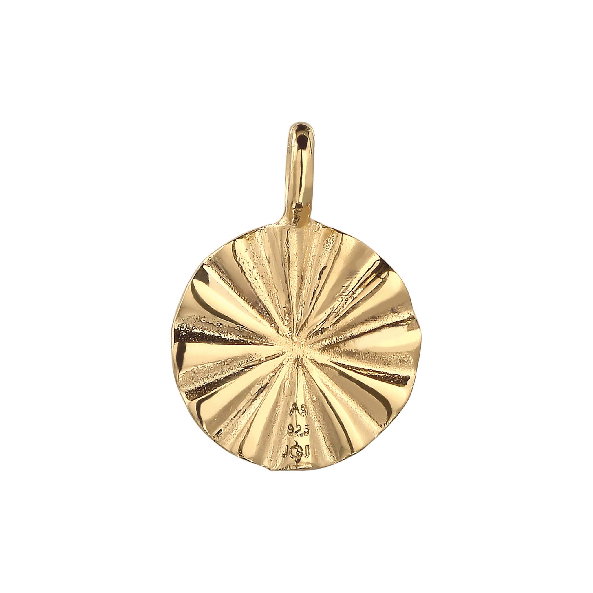 Gold - Elli | Anhänger Sonne 925 Sterling Silber vergoldet