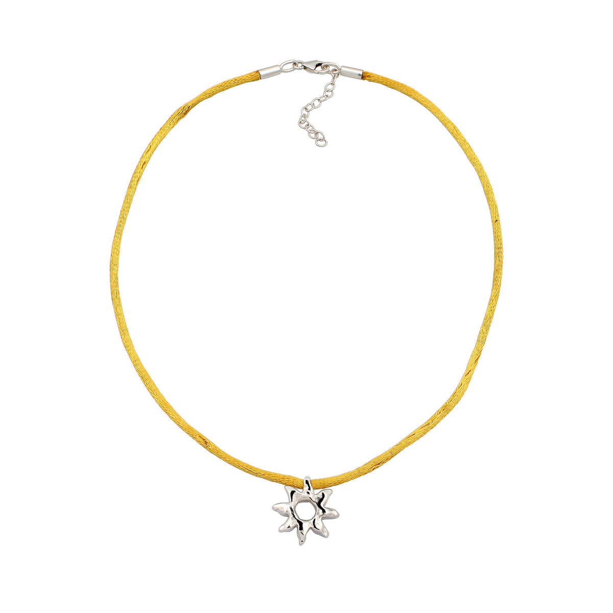Silber - Elli | Halskette Choker mit Sonnenanhänger | 925 Sterling Silber