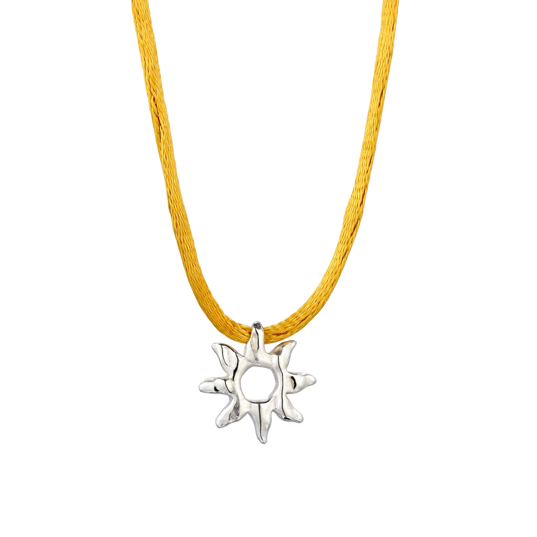 Silber - Elli | Halskette Choker mit Sonnenanhänger | 925 Sterling Silber