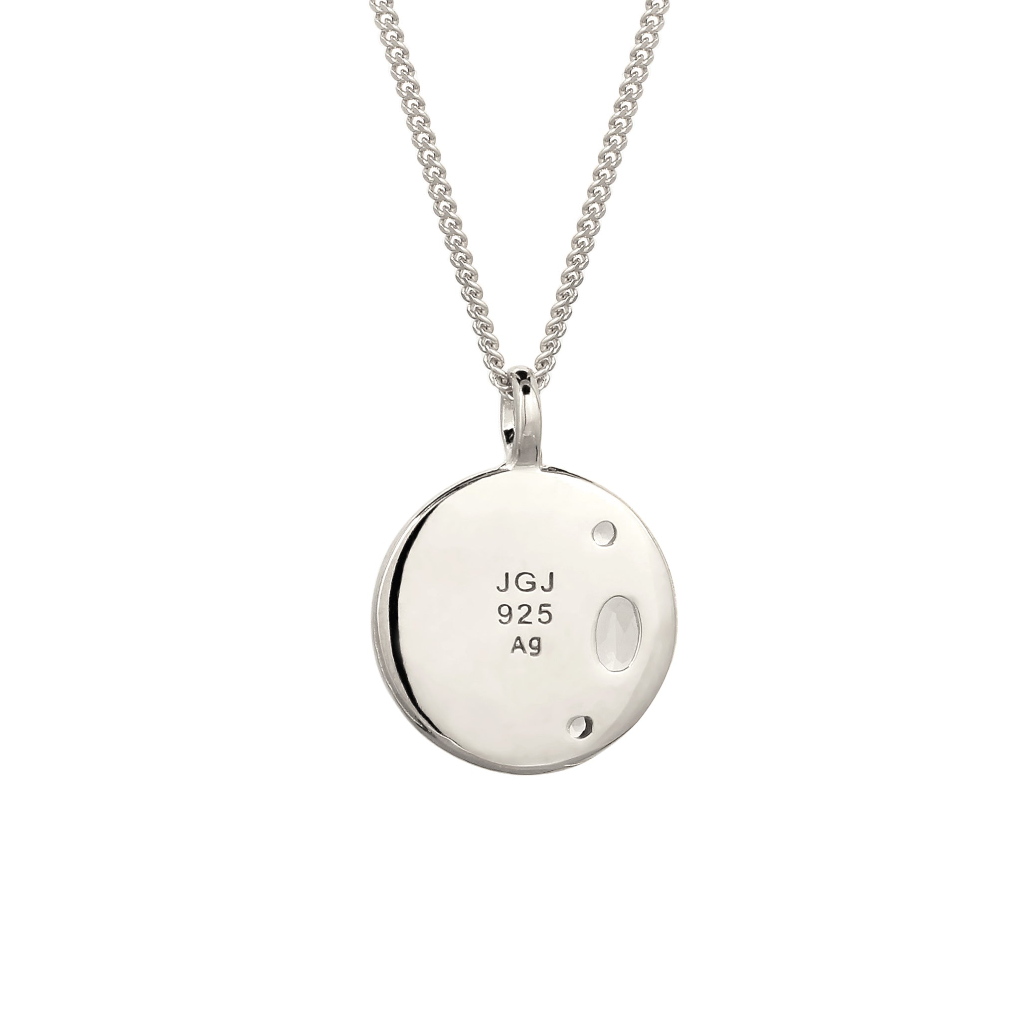 Silber - Elli | Halskette Organic Coin | Citrin (Gelb) | 925 Sterling Silber