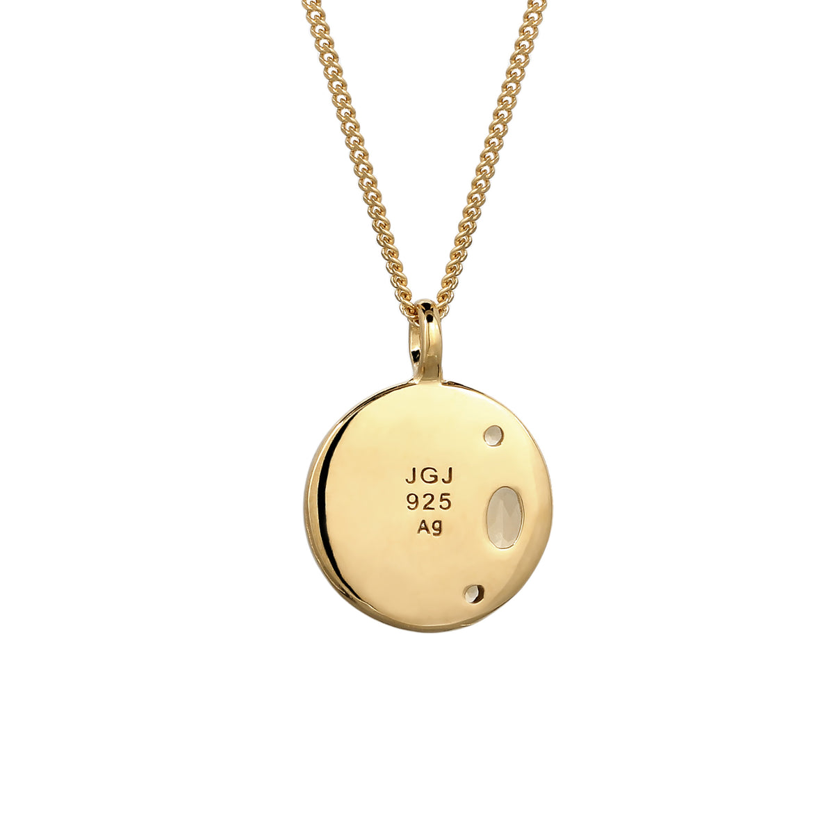 Gold - Elli | Halskette Organic Coin | Citrin (Gelb) | 925 Sterling Silber vergoldet