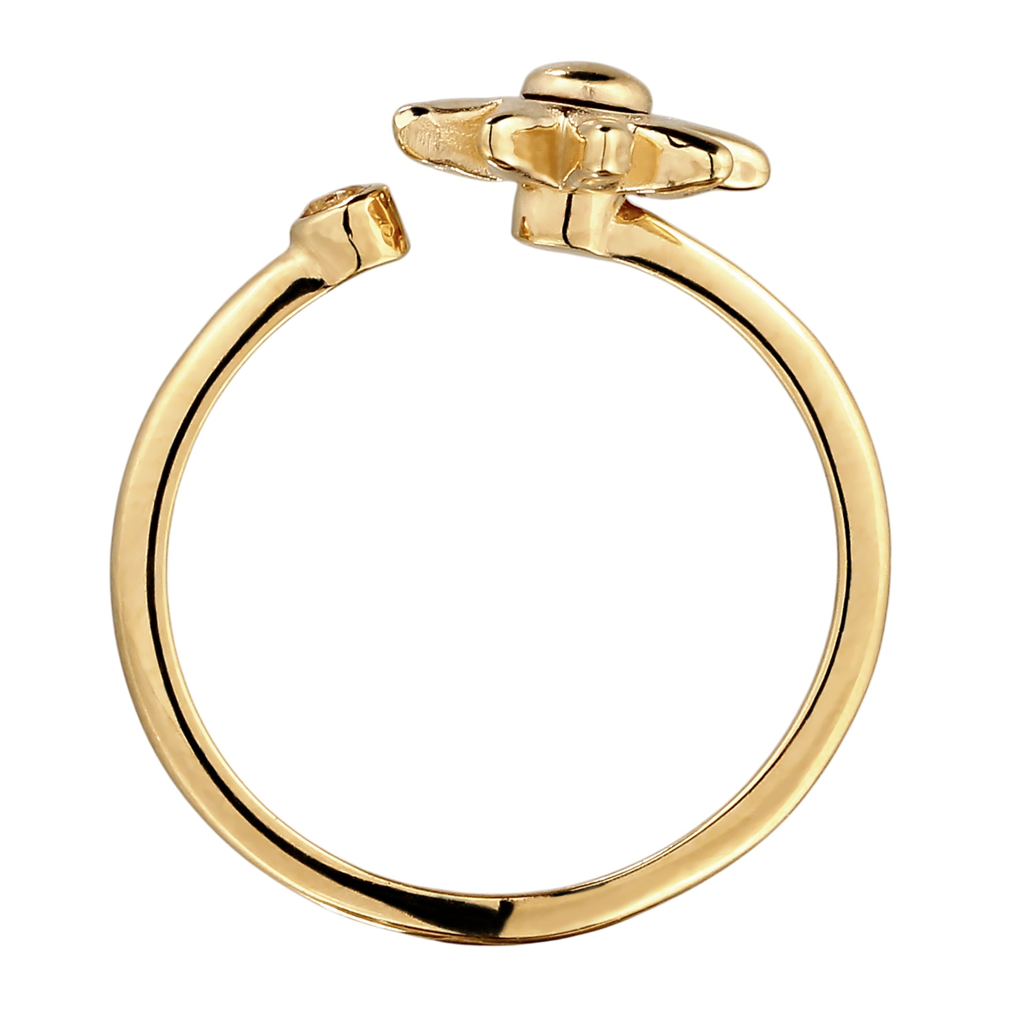 Gold - Elli | mit Citrin Sonnensymbol Gelb 925 Sterling Silber vergoldet