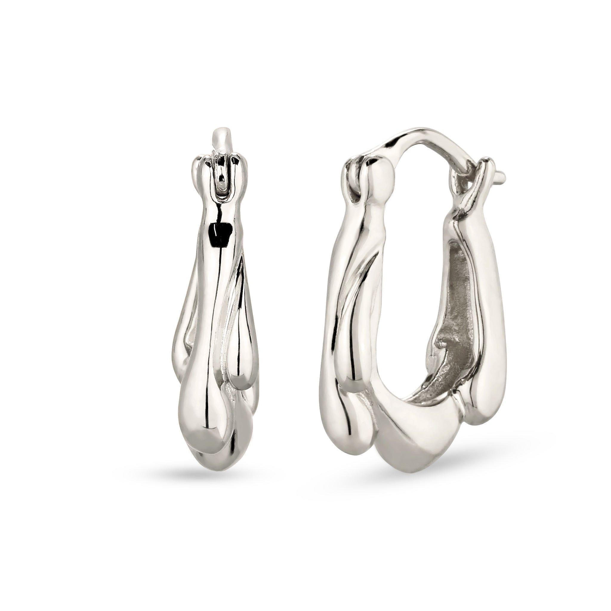 Silber - Elli | Creolen Melted 925 Sterling Silber