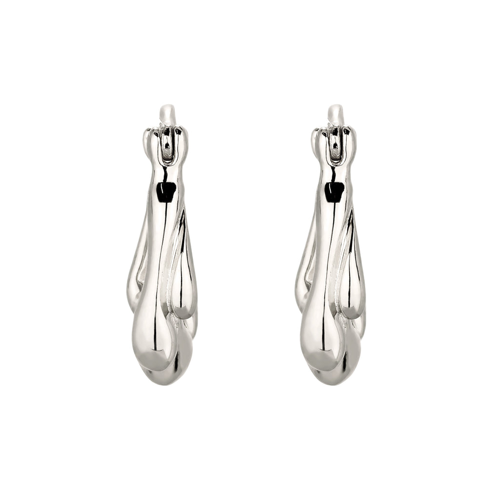 Silber - Elli | Creolen Melted | 925 Sterling Silber