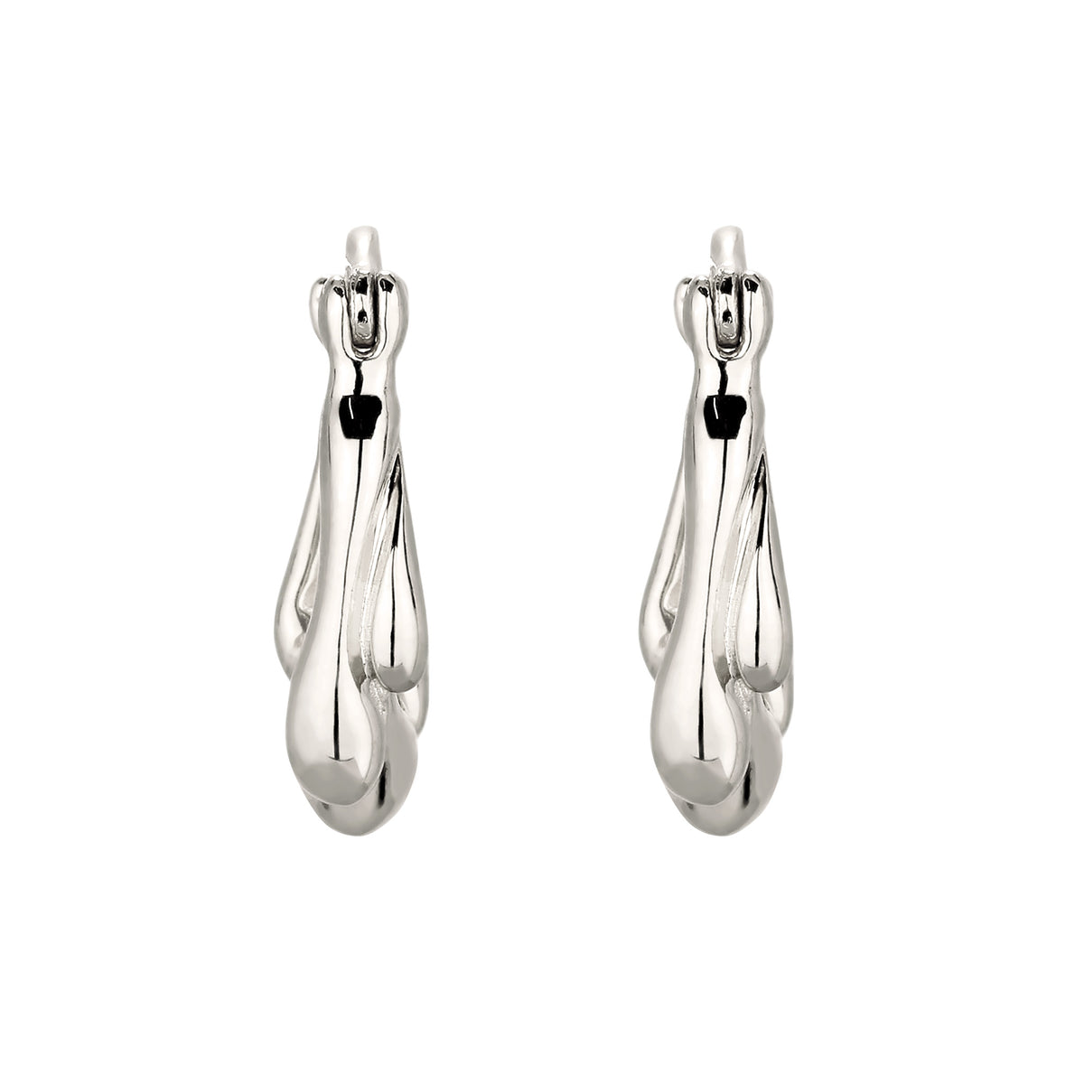 Silber - Elli | Creolen Melted | 925 Sterling Silber