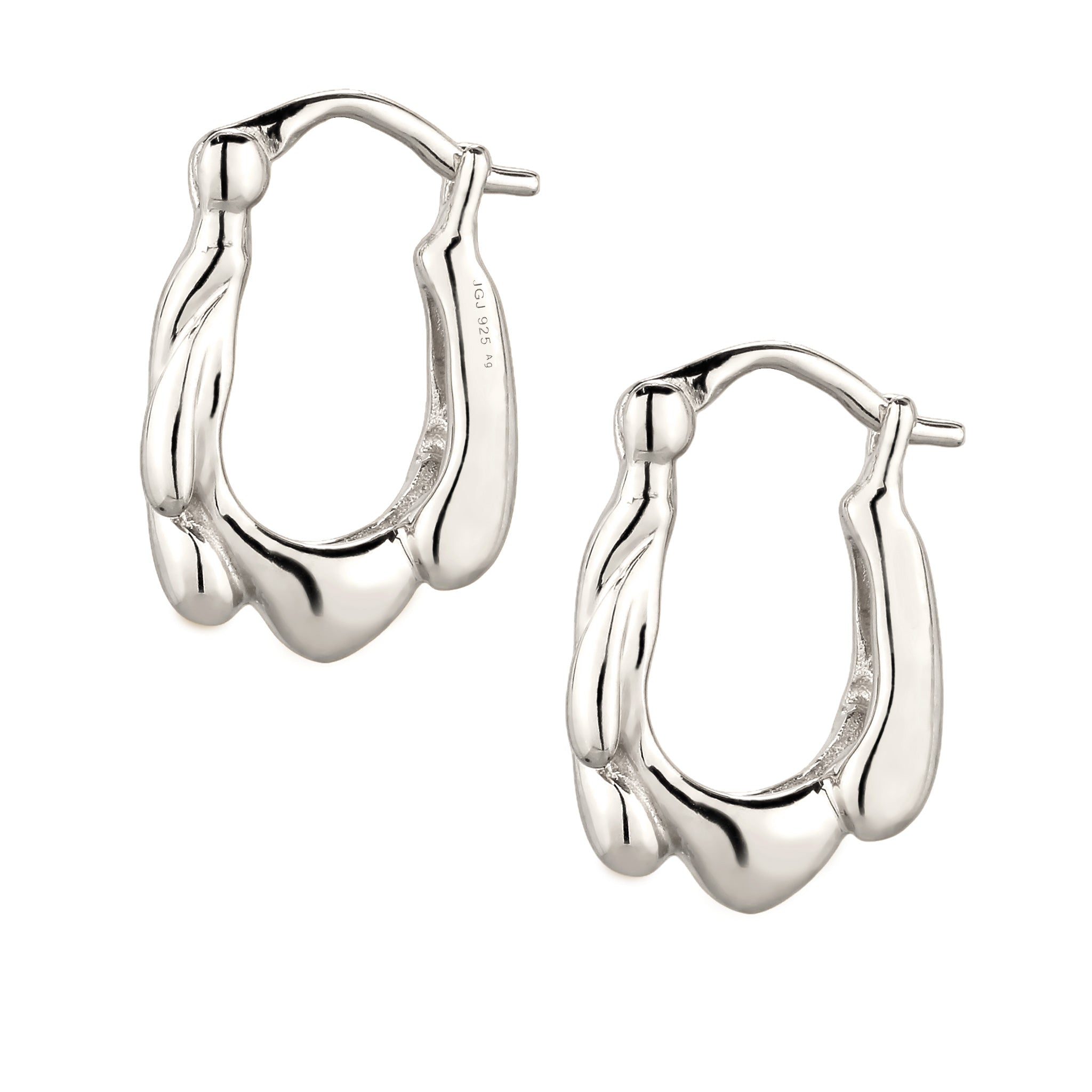 Silber - Elli | Creolen Melted 925 Sterling Silber