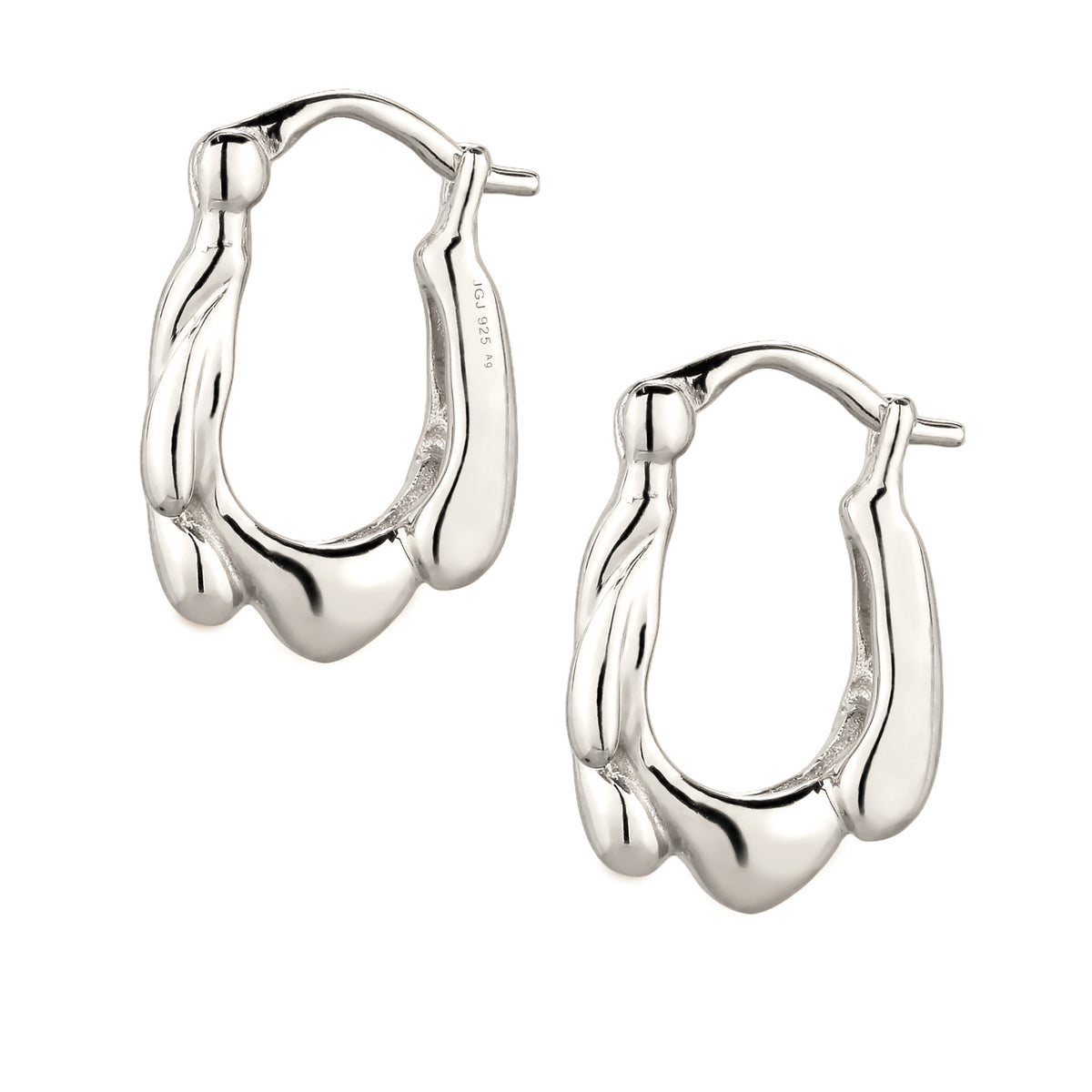 Silber - Elli | Creolen Melted | 925 Sterling Silber