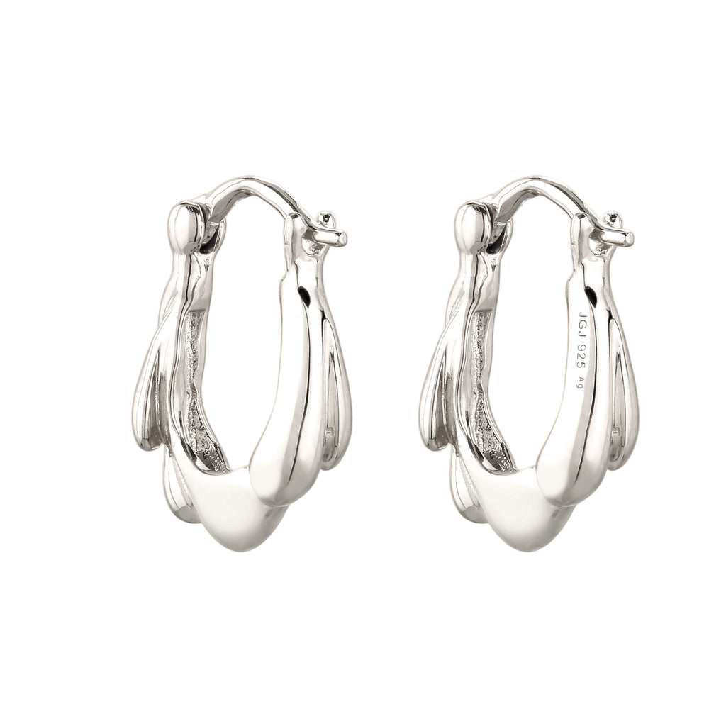 Silber - Elli | Creolen Melted | 925 Sterling Silber