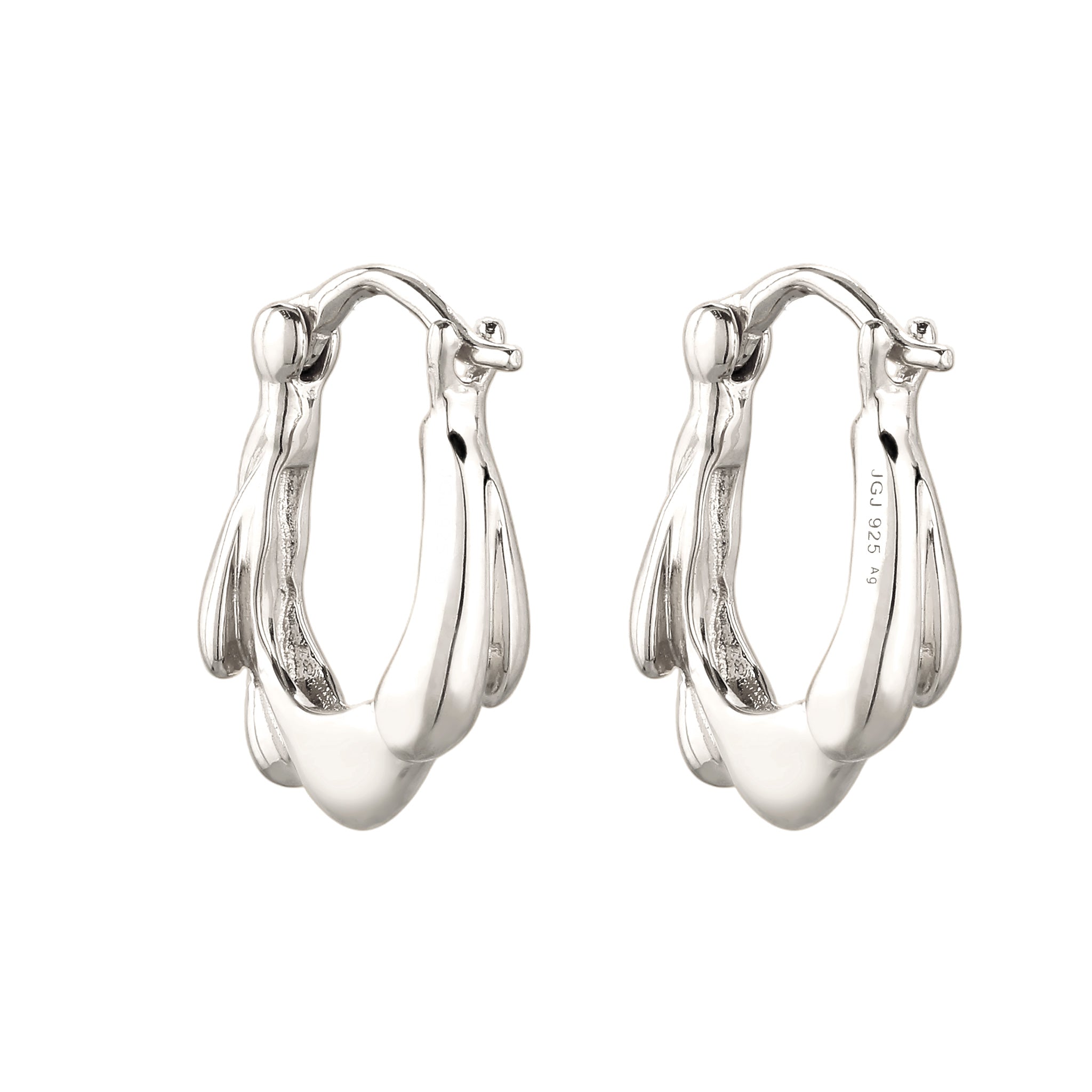 Silber - Elli | Creolen Melted 925 Sterling Silber