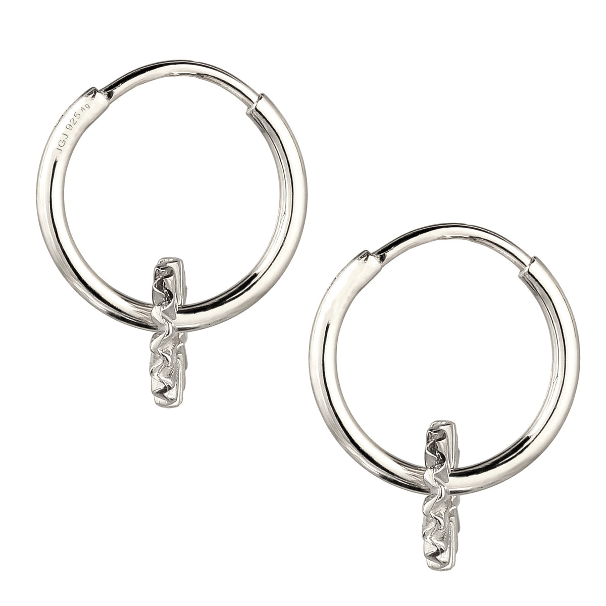Silber - Elli | Creolen Sun Symbol Sonne | 925 Sterling Silber