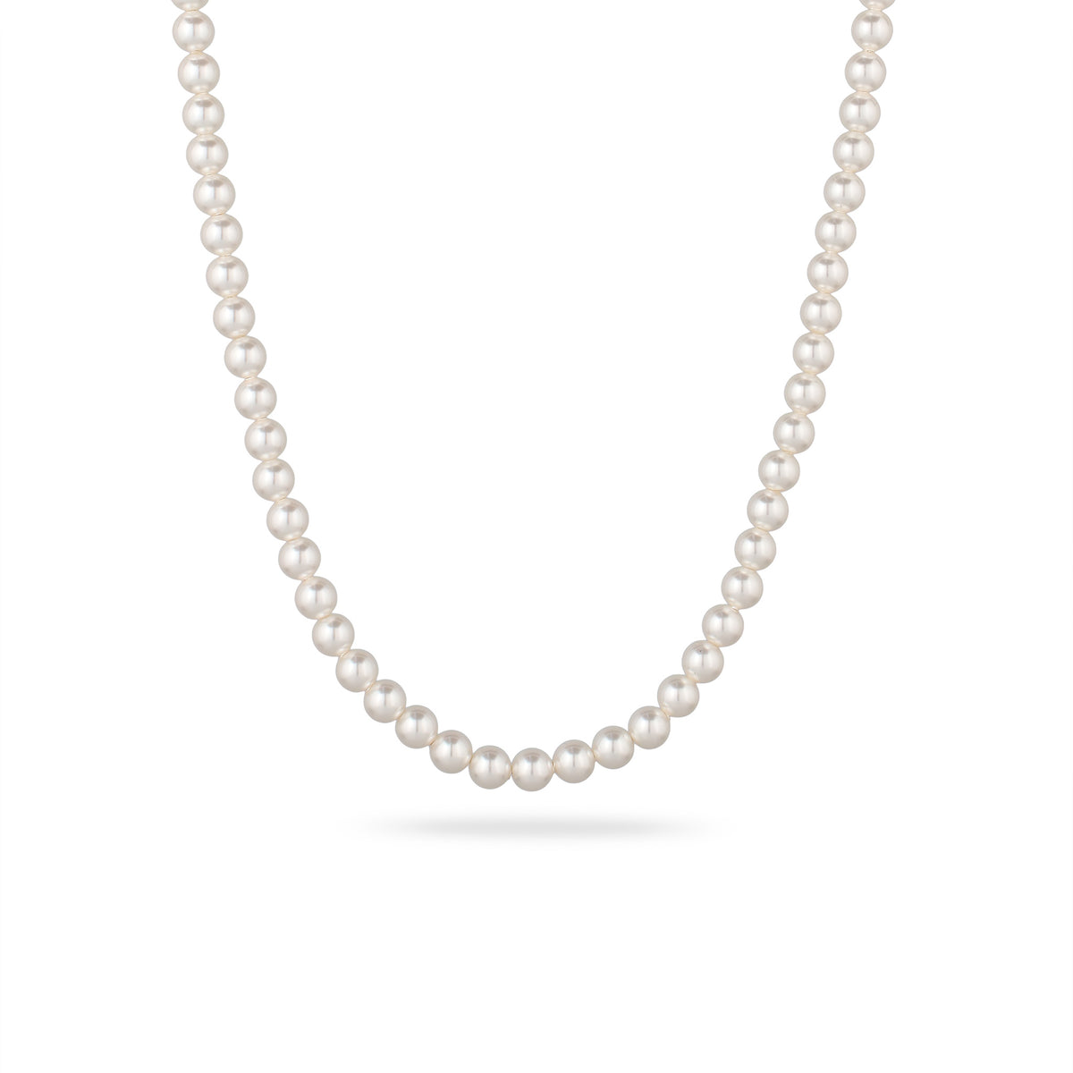 Silber - Elli | Halskette mit Swarovski®Perlen in Weiß | 925 Sterling Silber