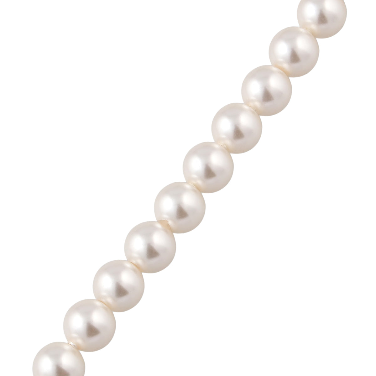 Gold - Elli | Halskette mit Swarovski® Perlen (Weiß) | 925 Sterling Silber vergoldet