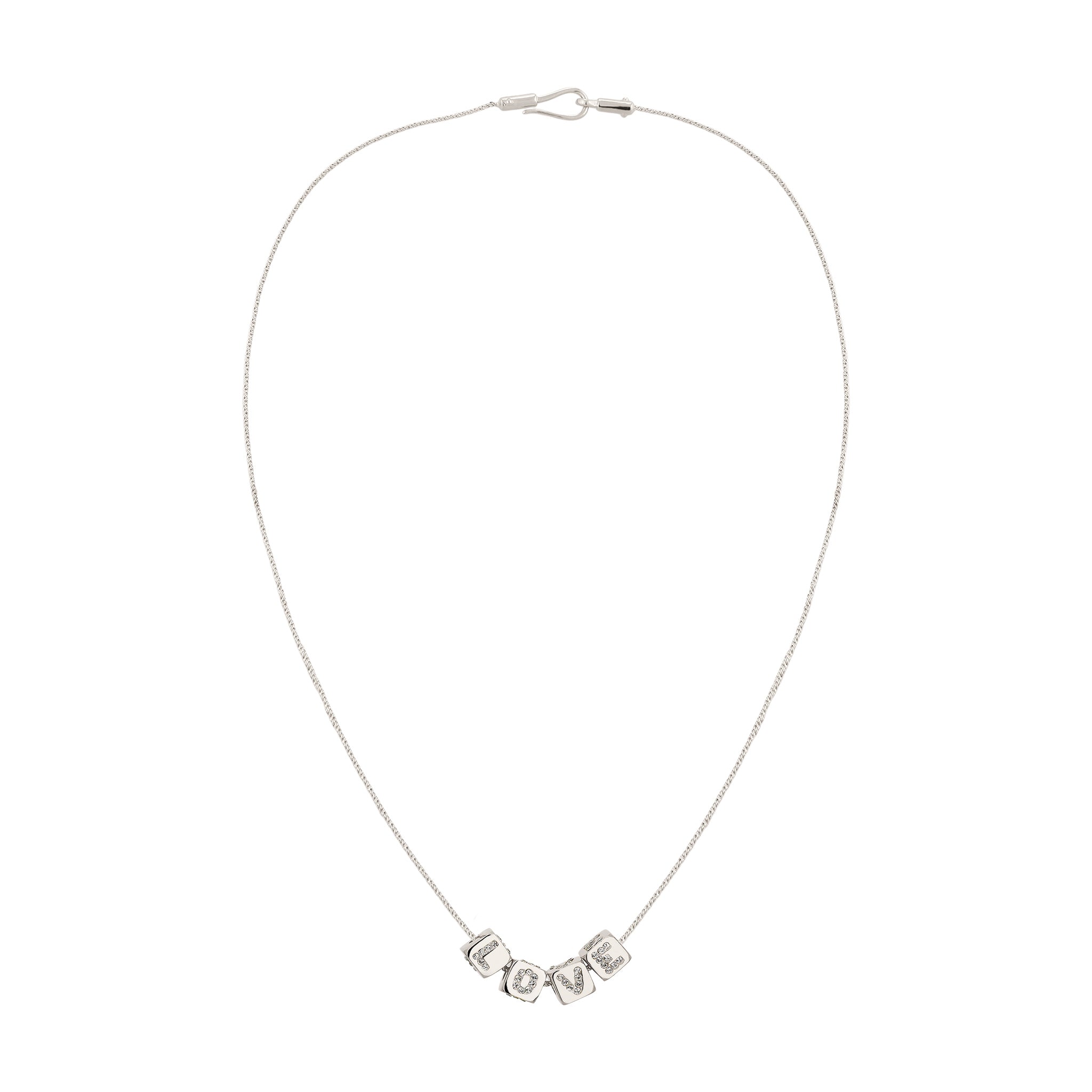 Silber - Elli | Halskette mit Anhänger Liebe | Swarovski Kristalle (Weiß) | 925 Sterling Silber
