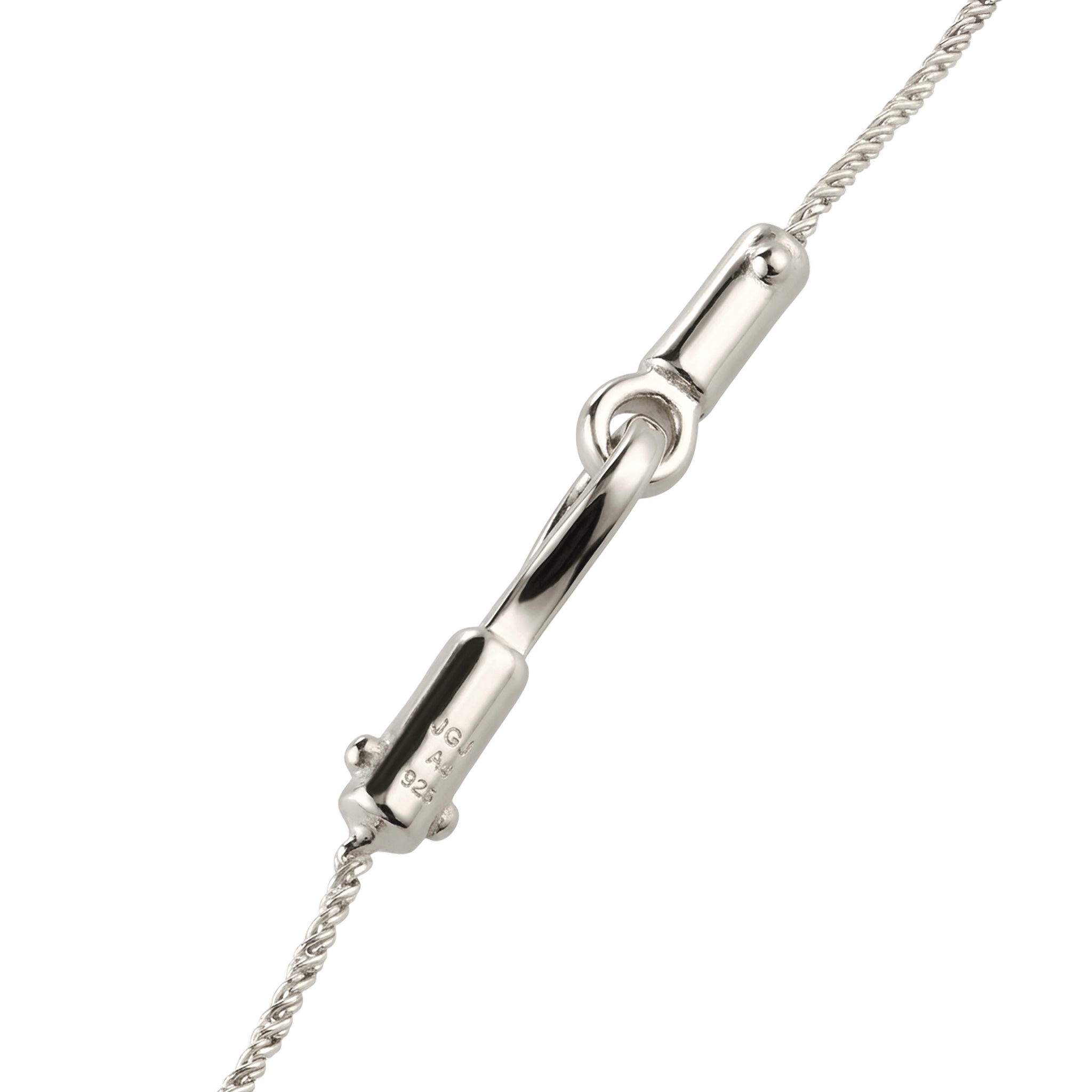 Silber - Elli | Halskette mit Anhänger Liebe | Swarovski Kristalle (Weiß) | 925 Sterling Silber