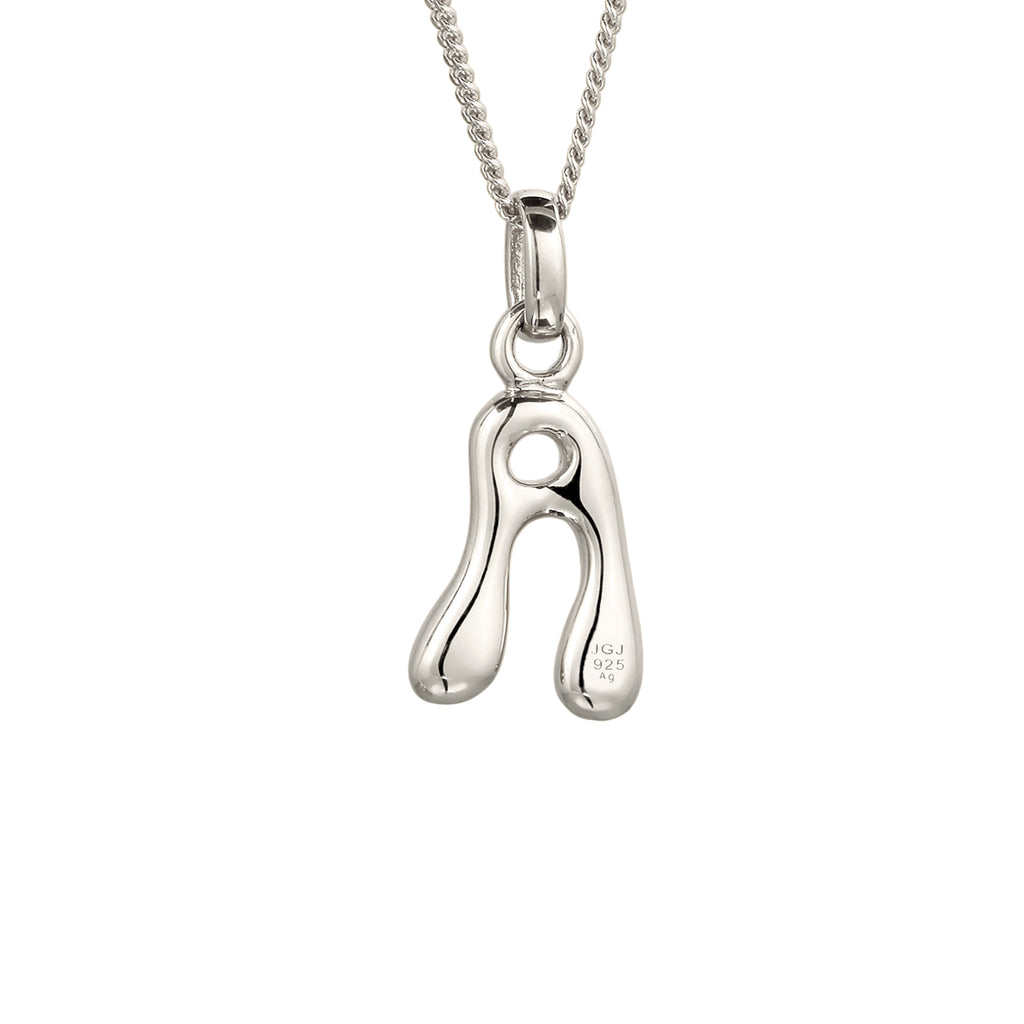 Silber - Elli | Halskette Melted Buchstabe A | 925 Sterling Silber