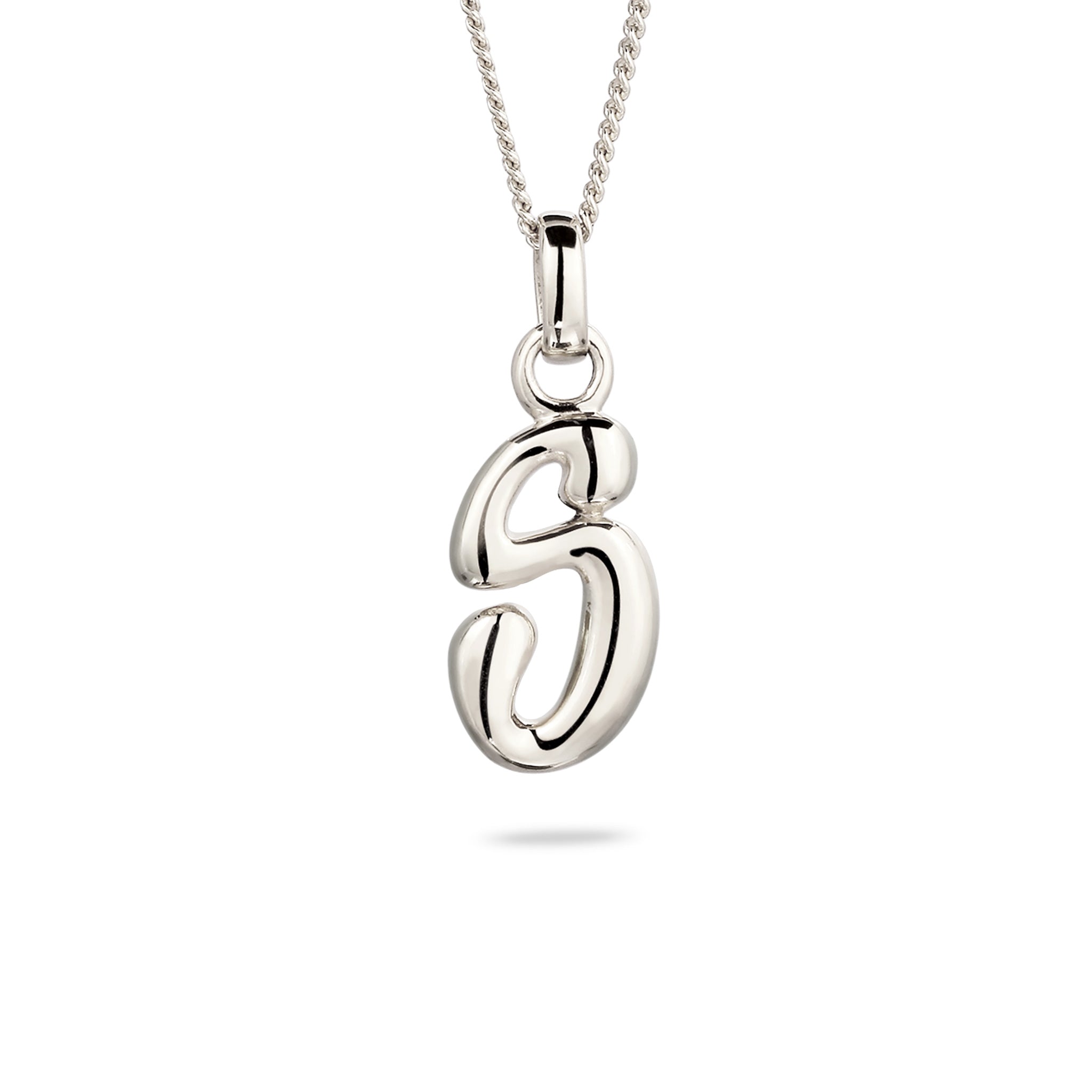 Silber - Elli | Melted Buchstabe S | 925 Sterling Silber