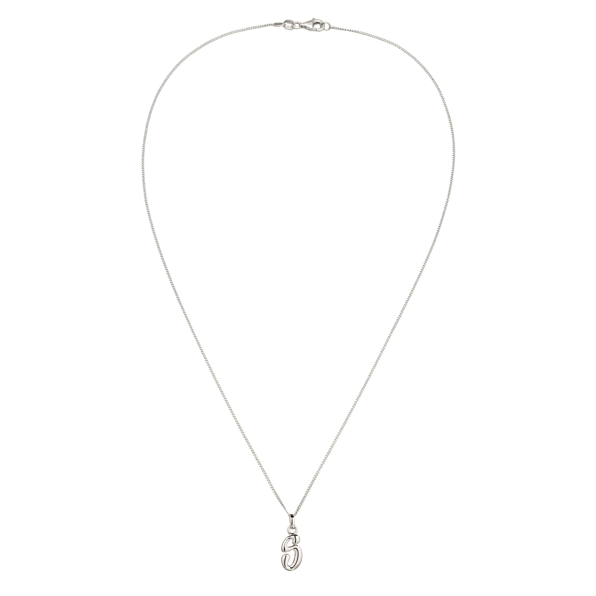Silber - Elli | Melted Buchstabe S | 925 Sterling Silber