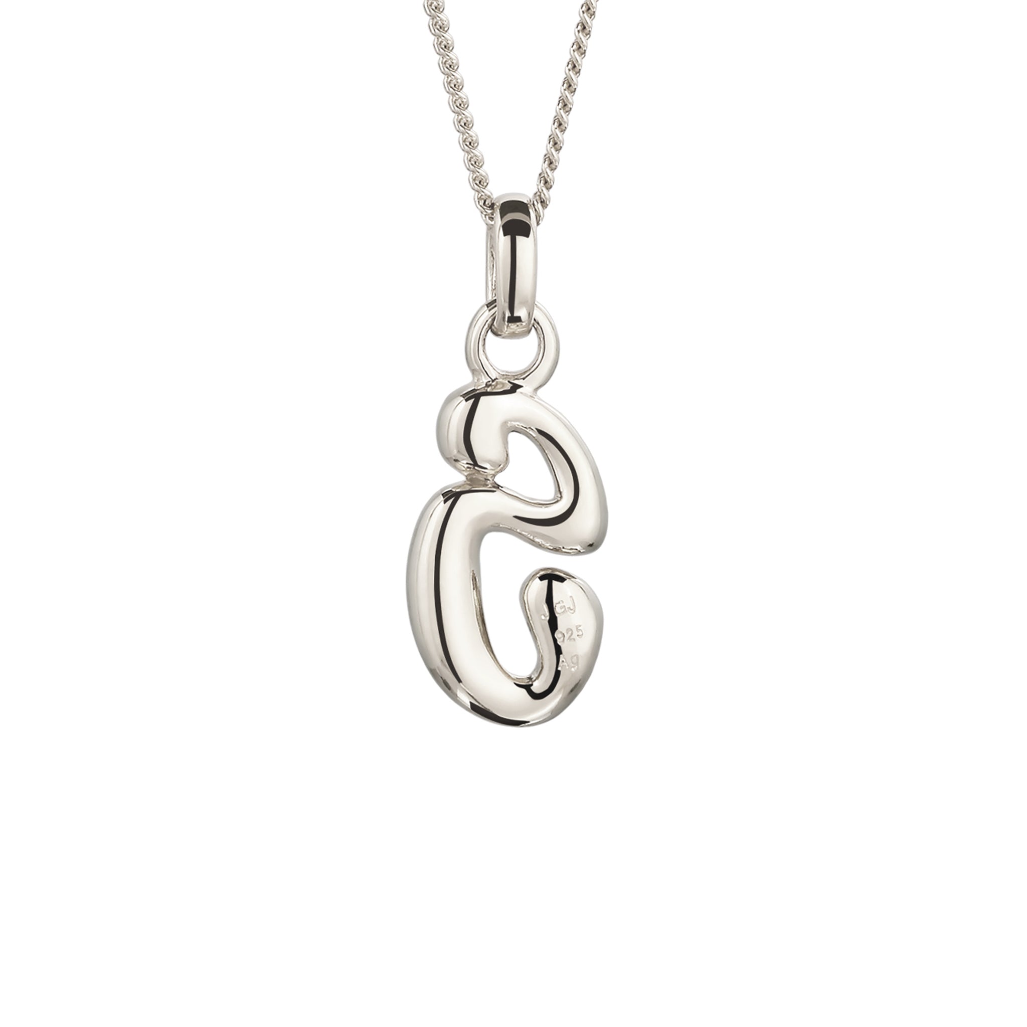 Silber - Elli | Melted Buchstabe S | 925 Sterling Silber