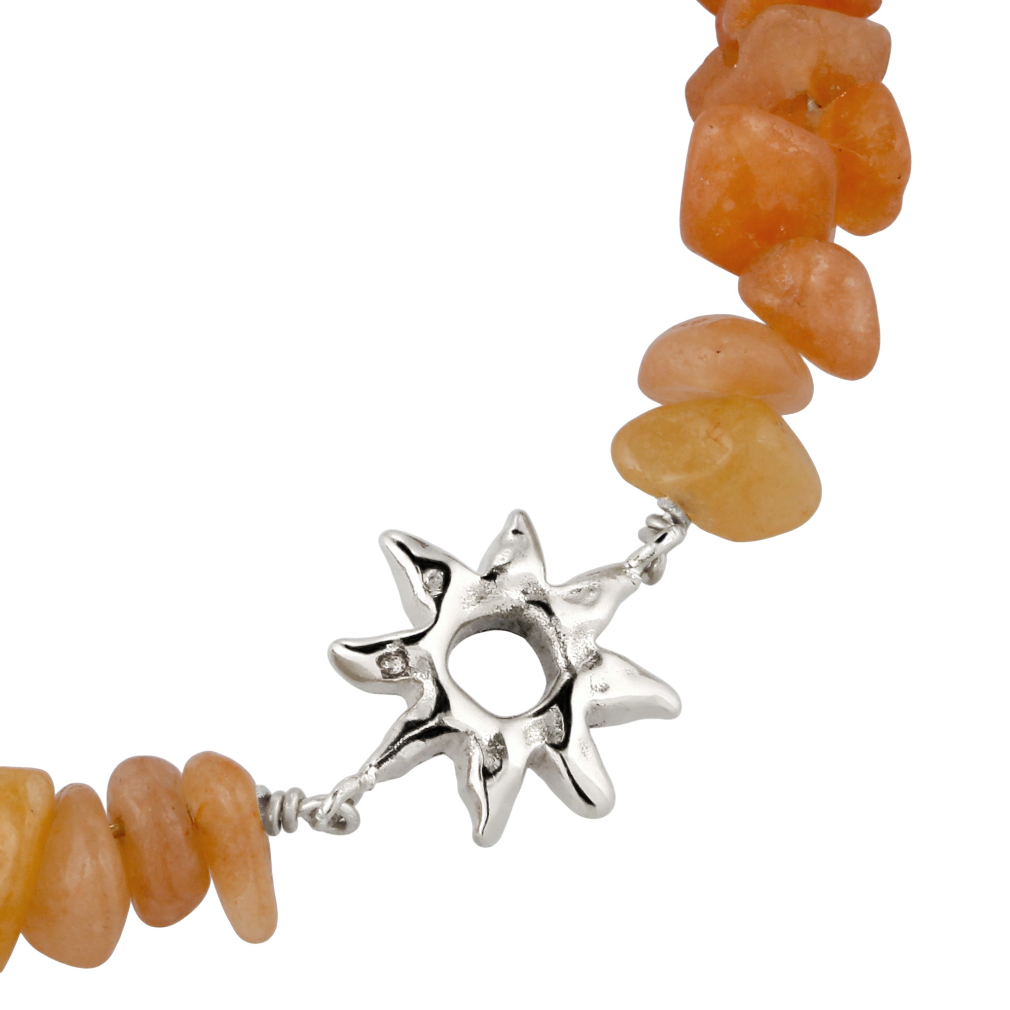 Silber - Elli | Armband Sonne | Aventurin (Braun) | 925 Sterling Silber