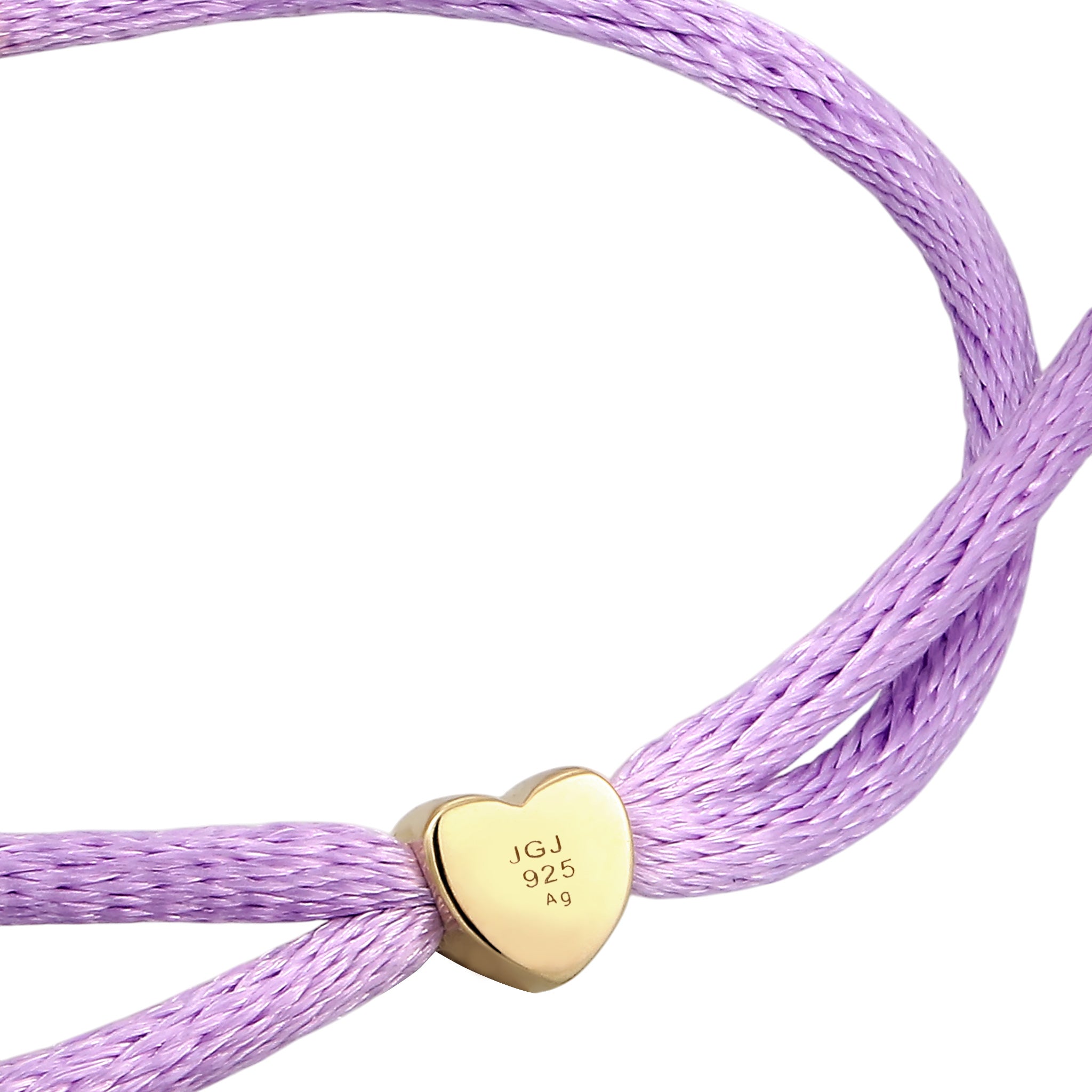 Lila - Elli | Armband Satin Lettering | 925 Sterling Silber goldplated