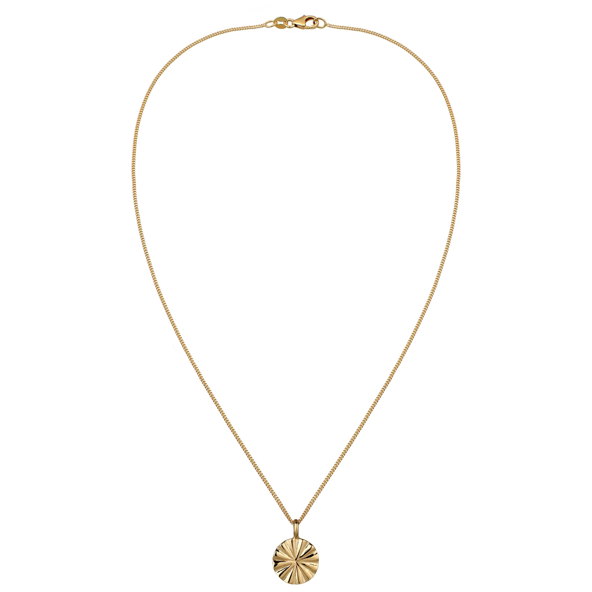 Gold - Elli | Halskette Symbol Sonne | 925 Sterling Silber vergoldet
