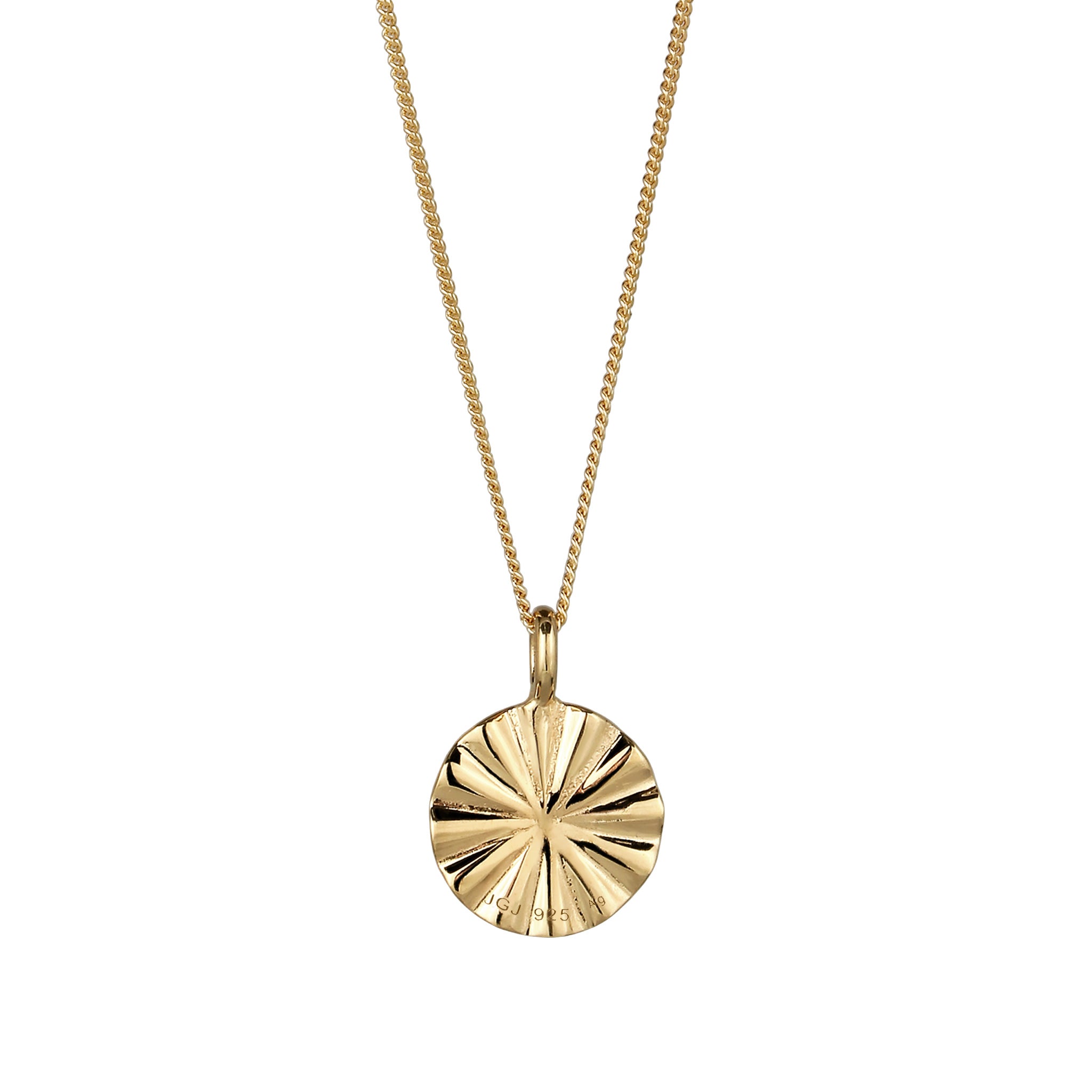 Gold - Elli | Halskette Symbol Sonne | 925 Sterling Silber vergoldet