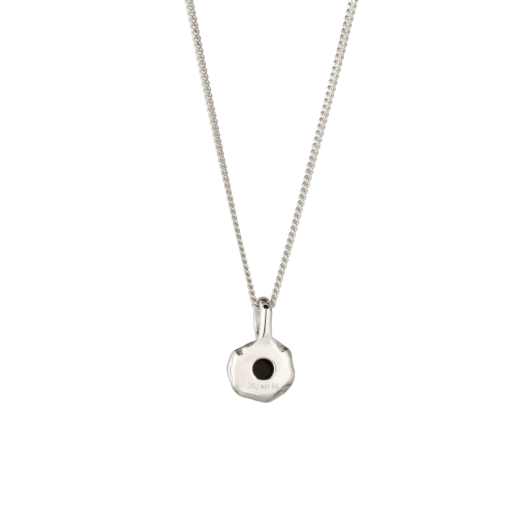 Silber - Elli | Halskette mit Anhänger | Onyx (Schwarz) | 925 Sterling Silber