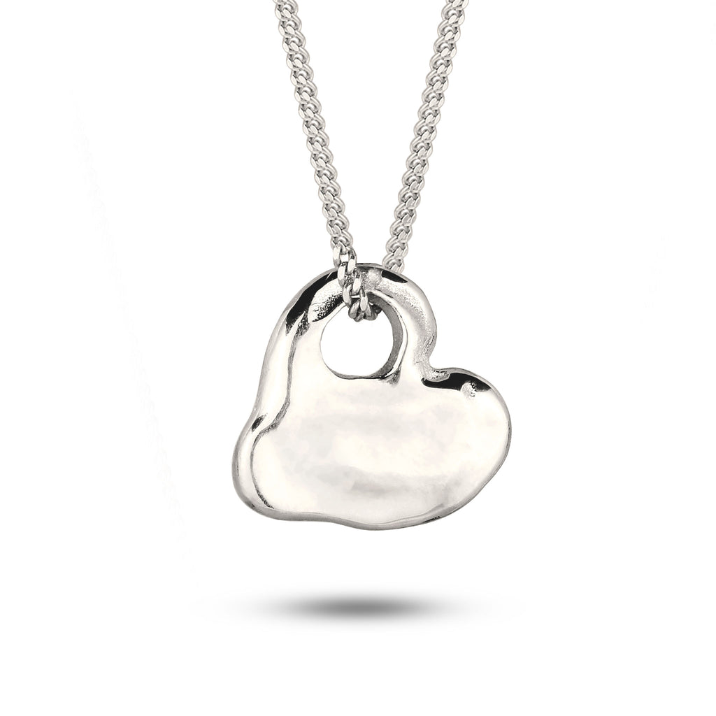 Silber - Elli | Halskette Anhänger Herz  | Organic | 925 Sterling Silber