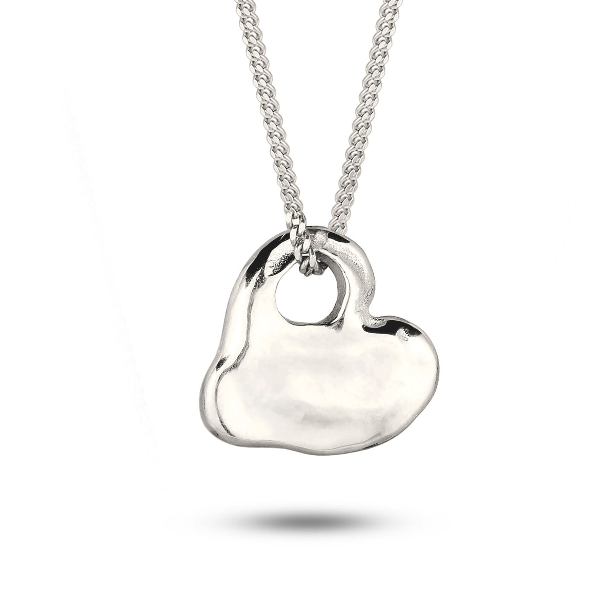 Silber - Elli | Halskette Anhänger Herz  | Organic | 925 Sterling Silber